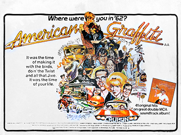 American Graffiti movie quad poster