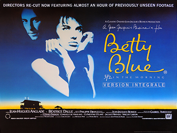 Betty Blue movie quad poster