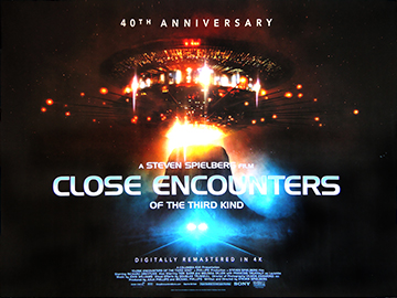 Close Encounters Of The Third Kind 40th anniversary rerelease movie quad poster