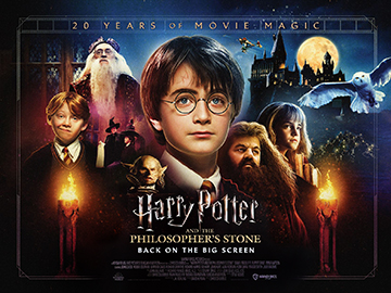 Harry Potter and the Philosophers Stone 20th anniversary rerelease movie quad poster