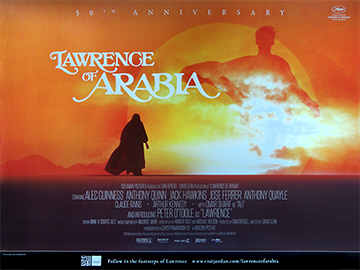 Lawrence Of Arabia - original 50th anniversary re-release movie quad poster
