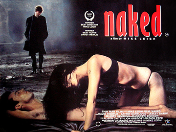Naked - original movie quad poster