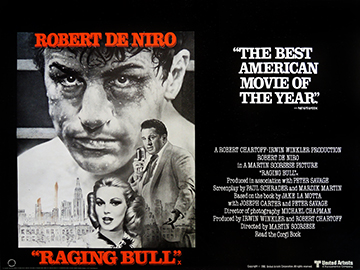 Raging Bull - original movie quad poster
