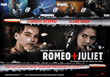 Romeo + Juliet - original movie quad poster