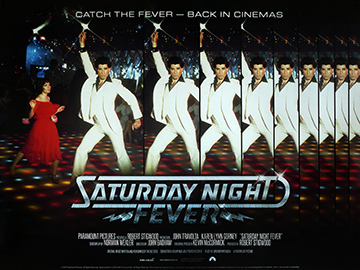 Saturday Night Fever movie quad poster