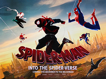 Spider-man: Into The Spider-verse movie quad poster