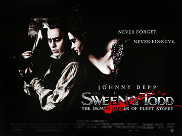 Sweeney Todd - original movie quad poster
