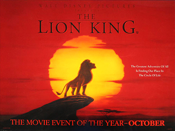 The Lion King advance movie quad poster