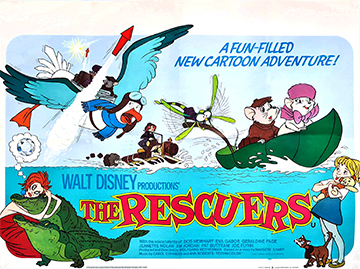 The Rescuers - original movie quad poster