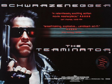 The Terminator - original 2001 rerelease movie quad poster
