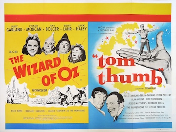 The Wizard Of Oz / Tom Thumb - Double Bill - original movie quad poster