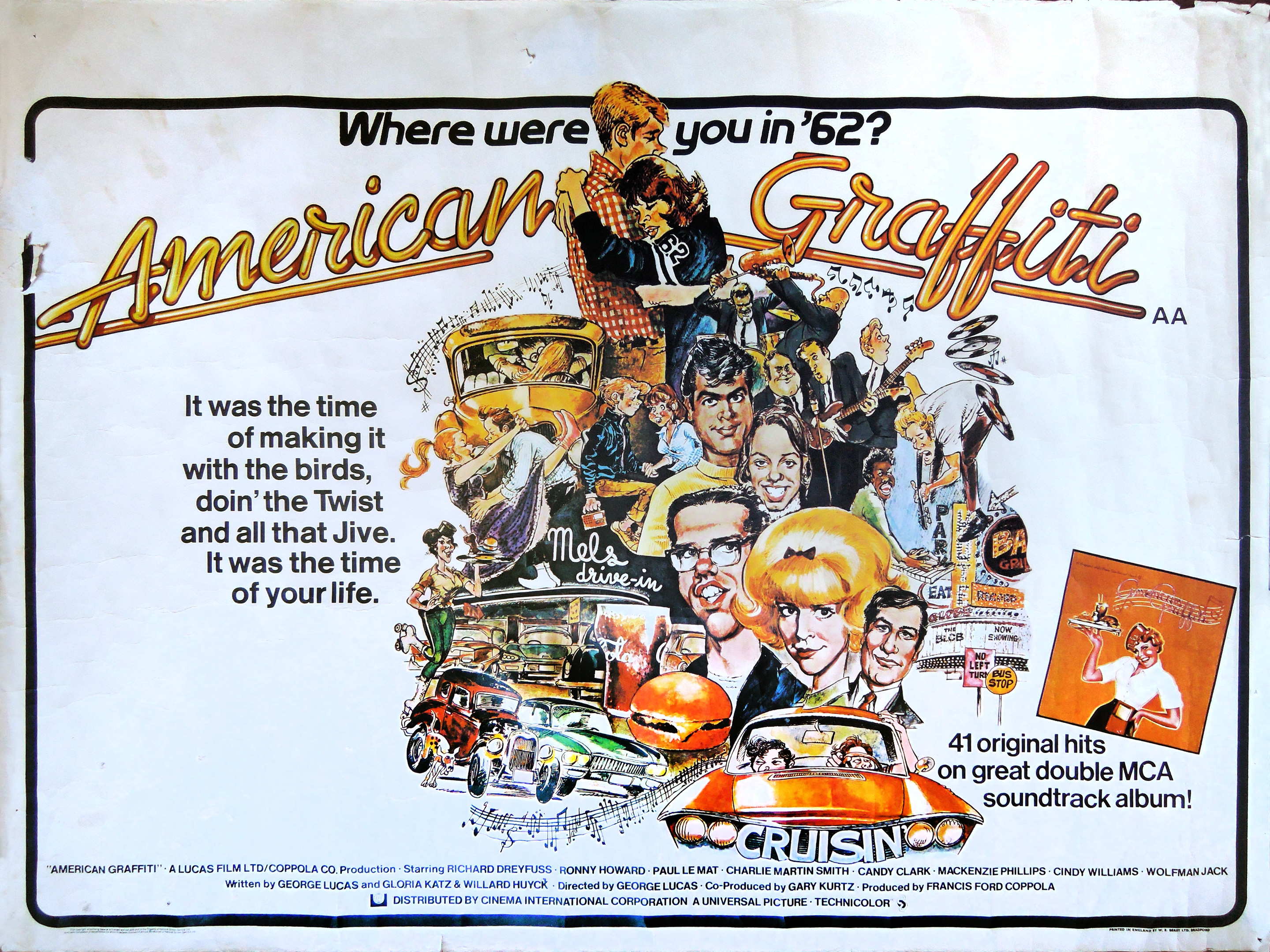 American Graffiti movie quad poster