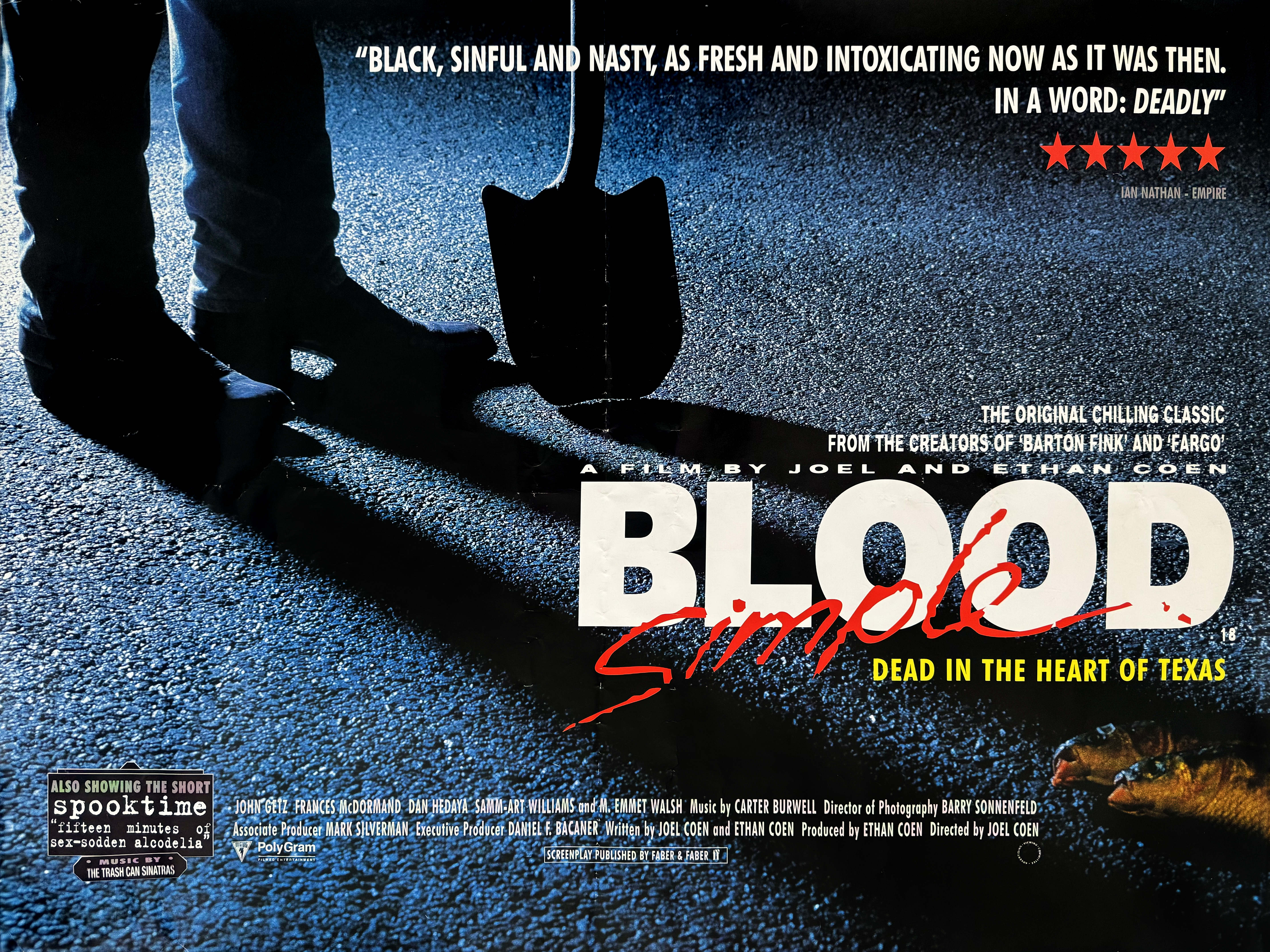 Blood Simple movie quad poster