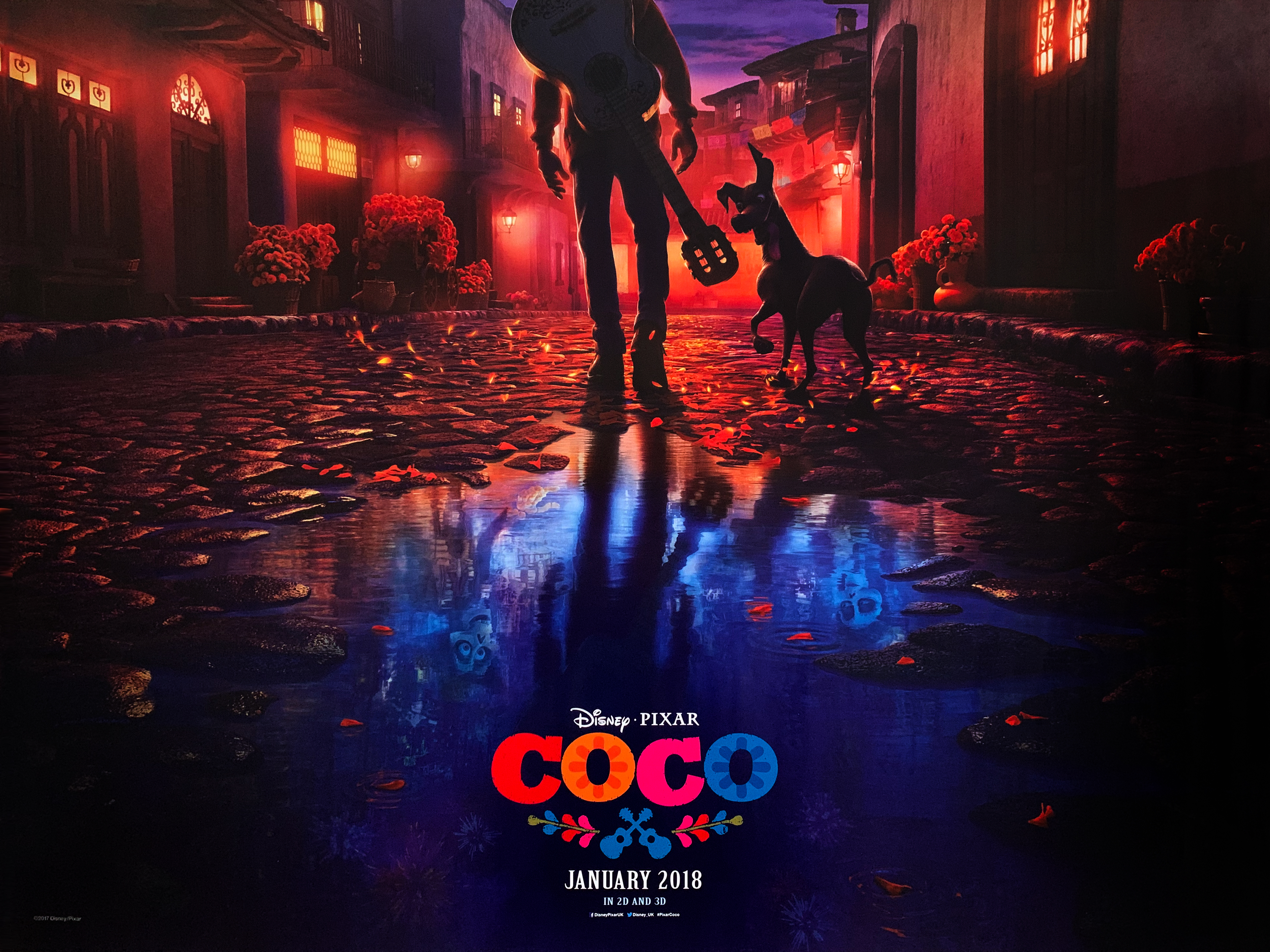 Pixar's Coco advance movie quad poster