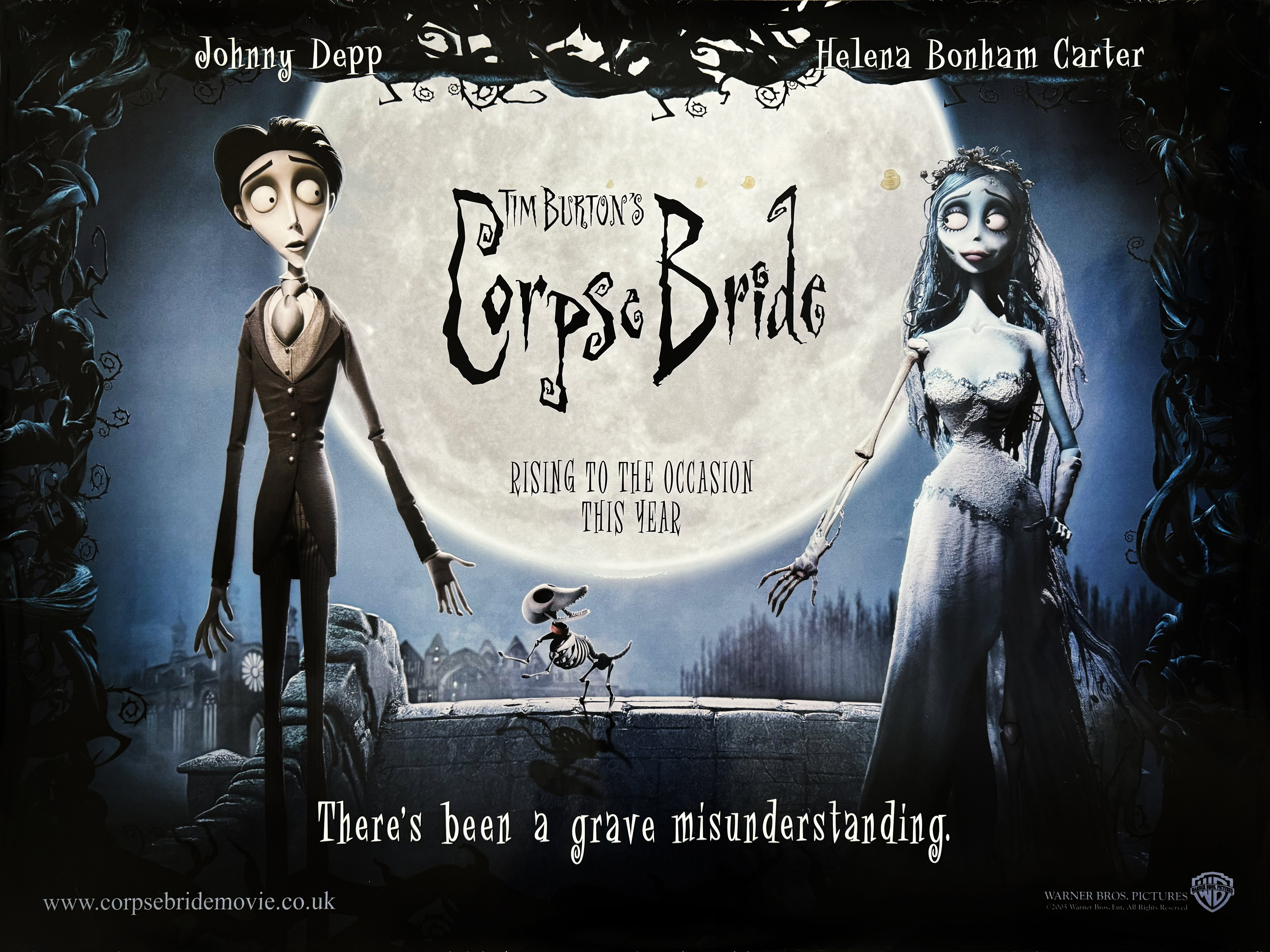 Corpse Bride movie quad poster