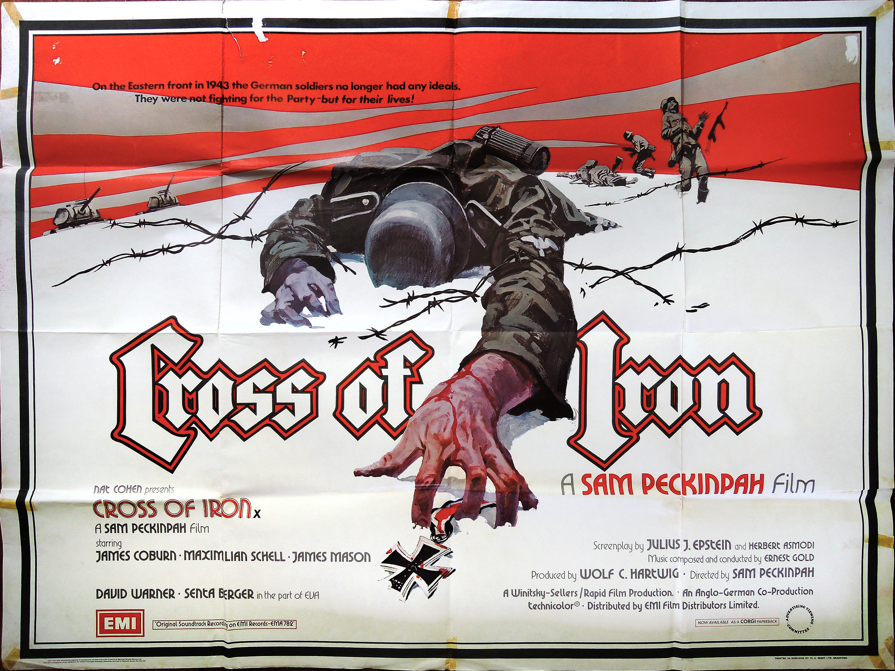 Cross Of Iron cinema quad poster