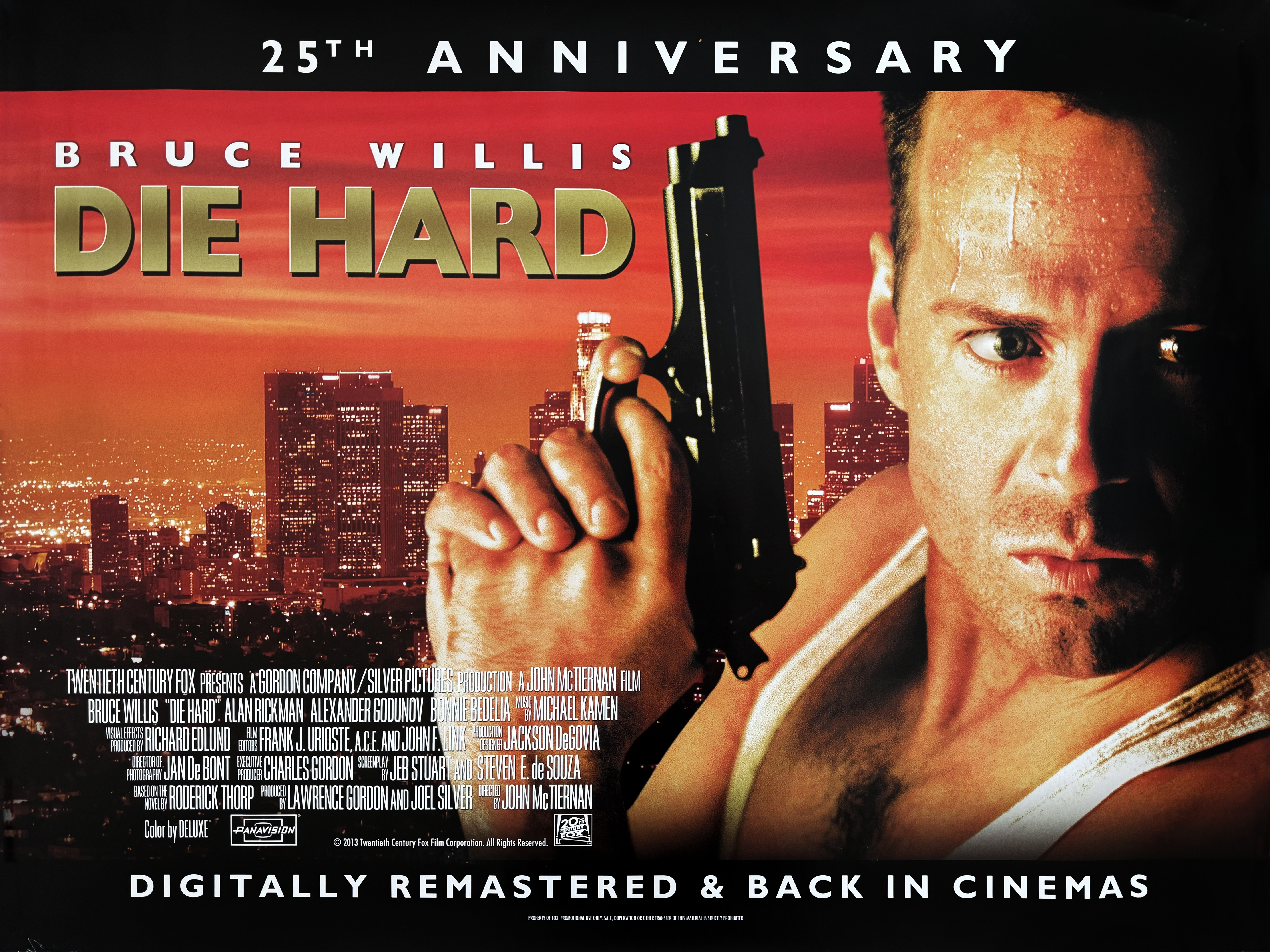 Die Hard 25th Anniversary re-release movie quad poster
