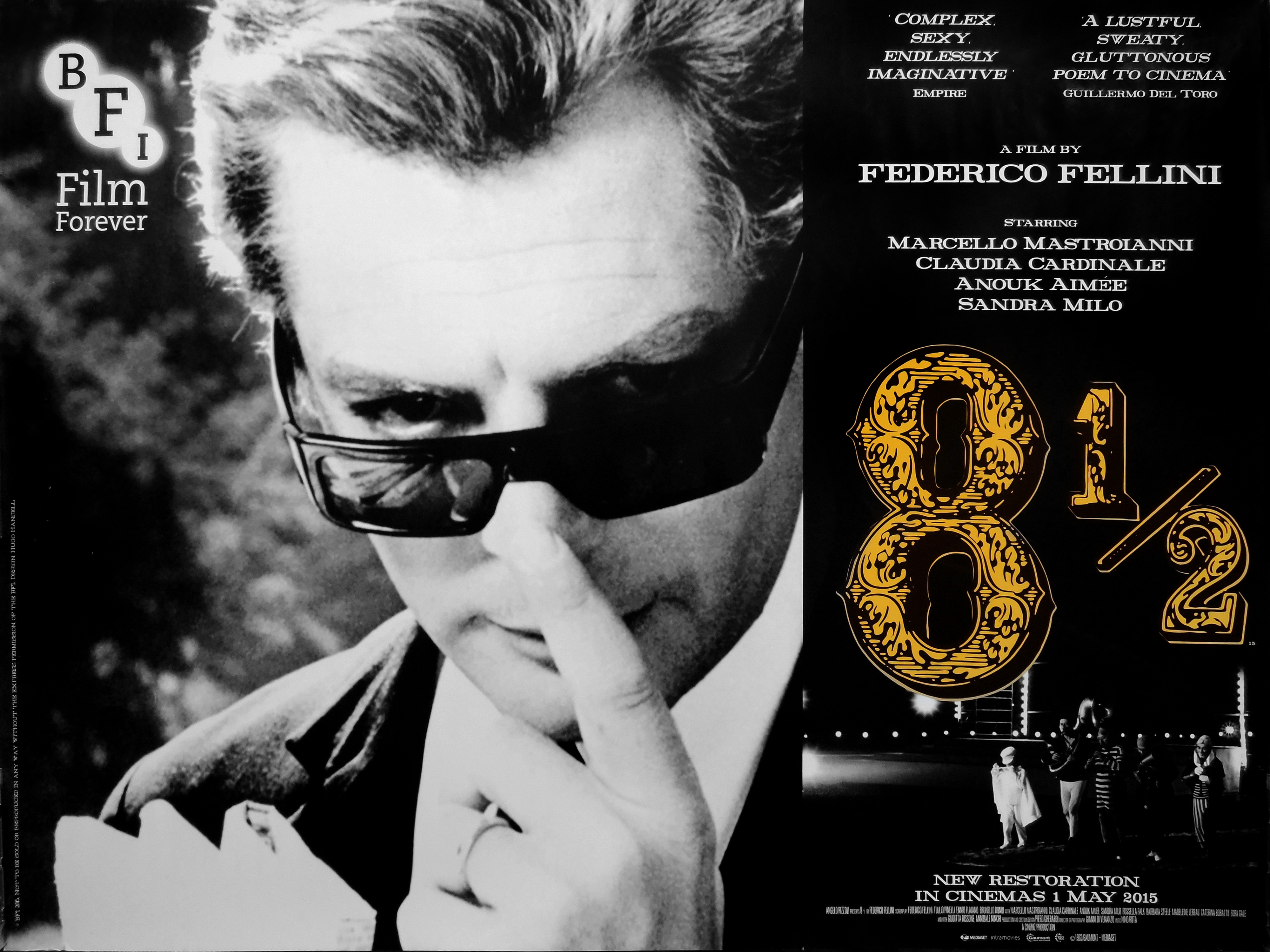 Federico Fellini's 8½ quad poster
