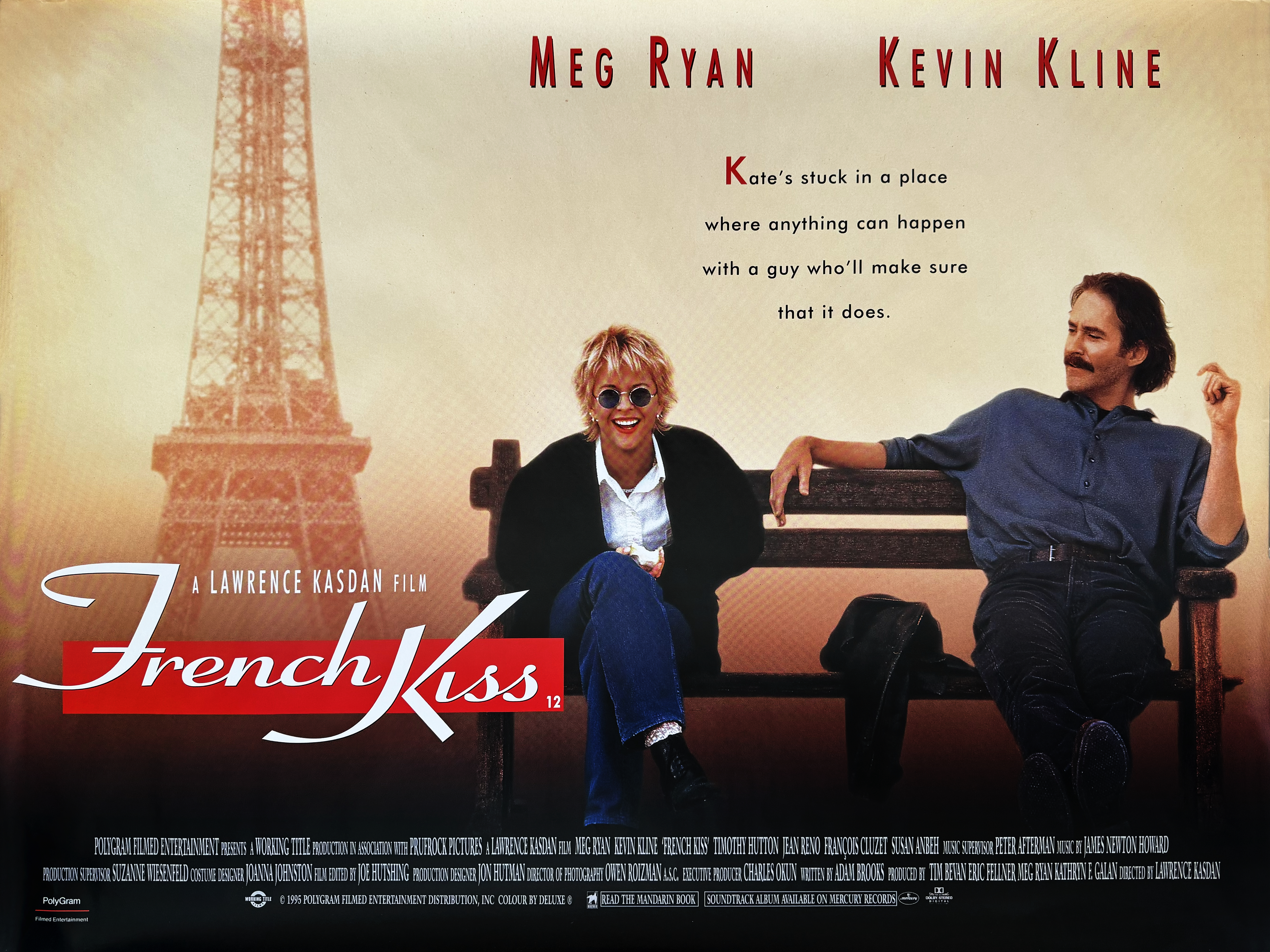 FRENCH KISS film quad poster