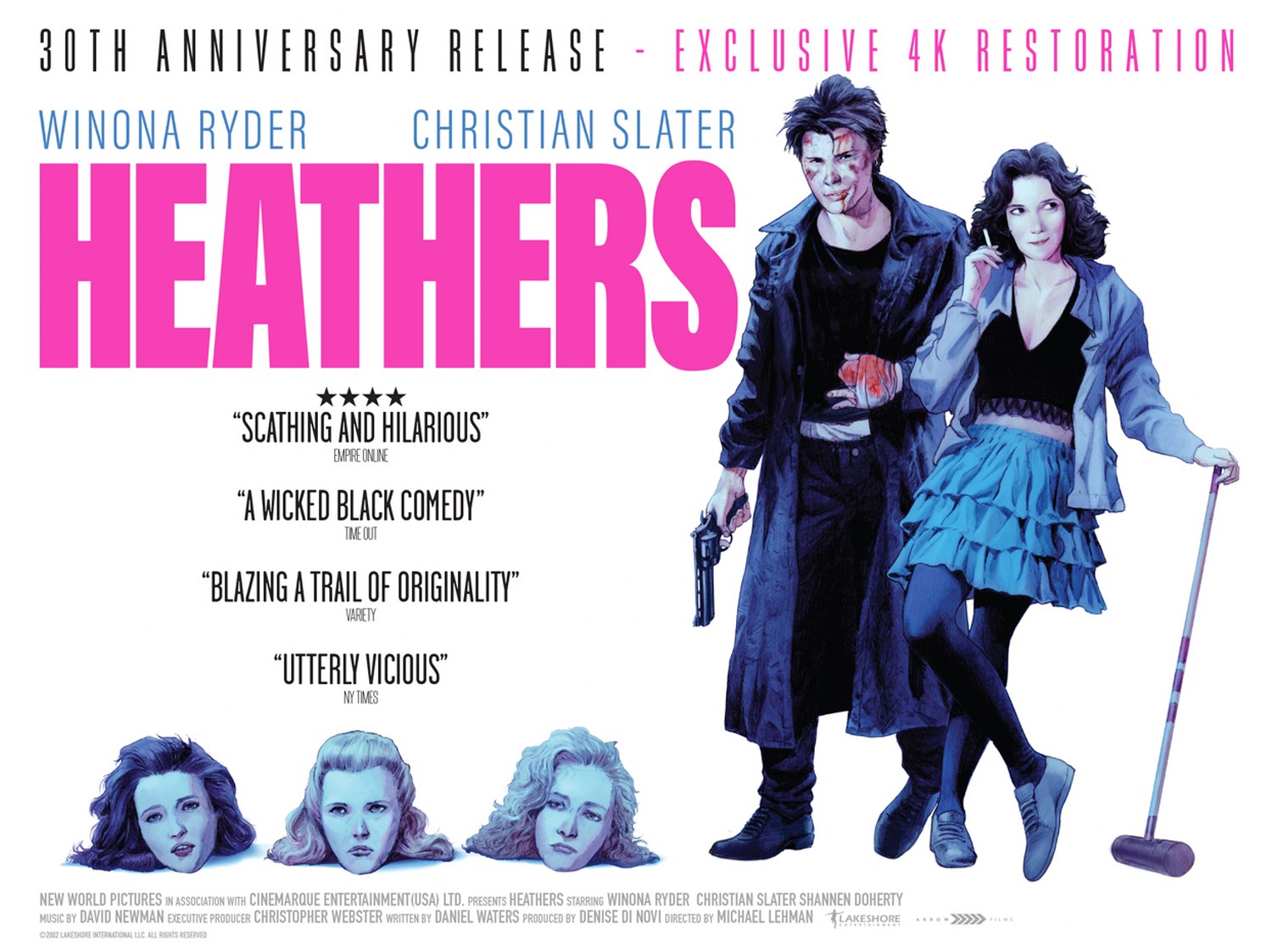 Heathers movie quad poster