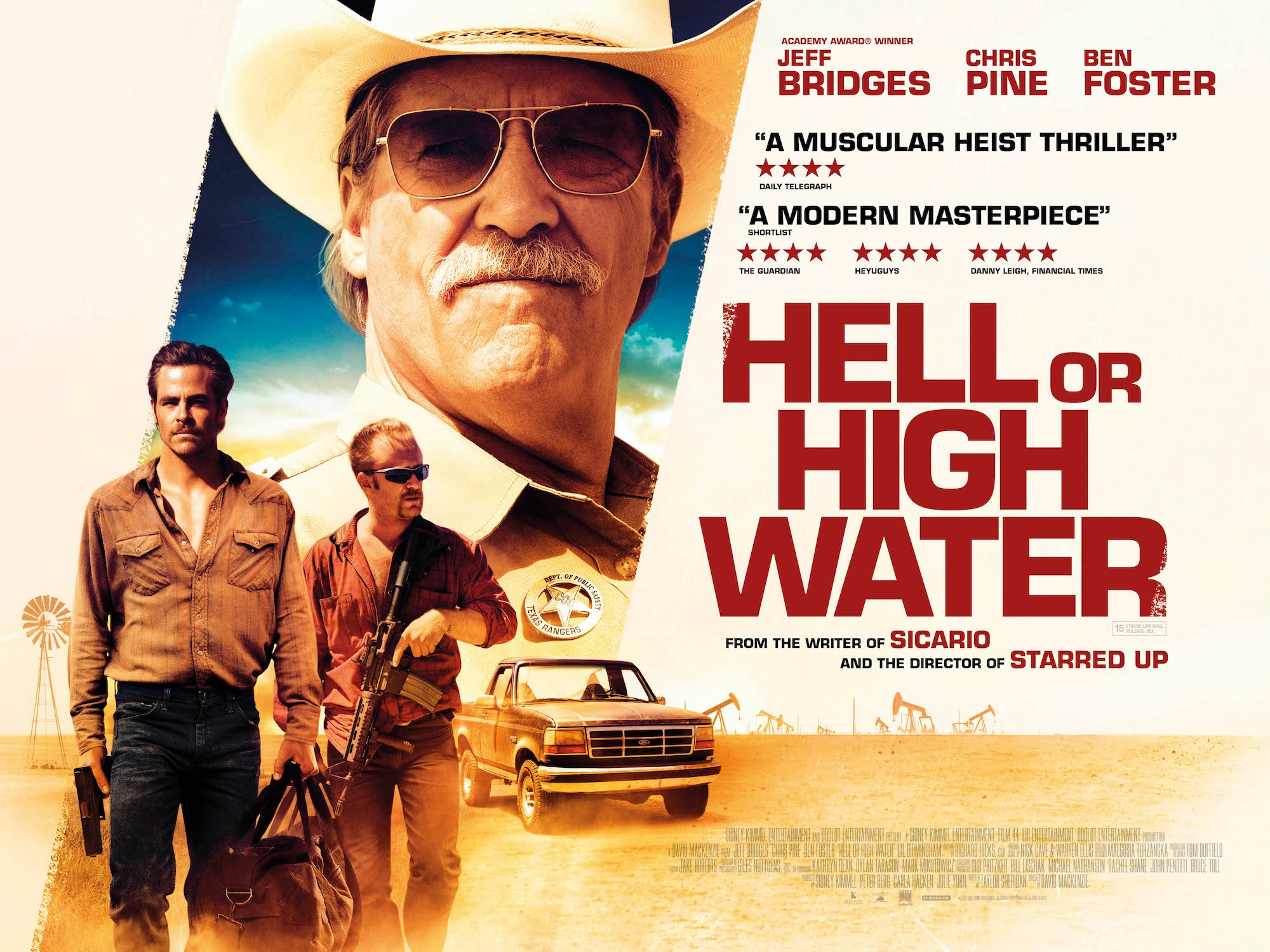Hell Or High Water movie quad poster
