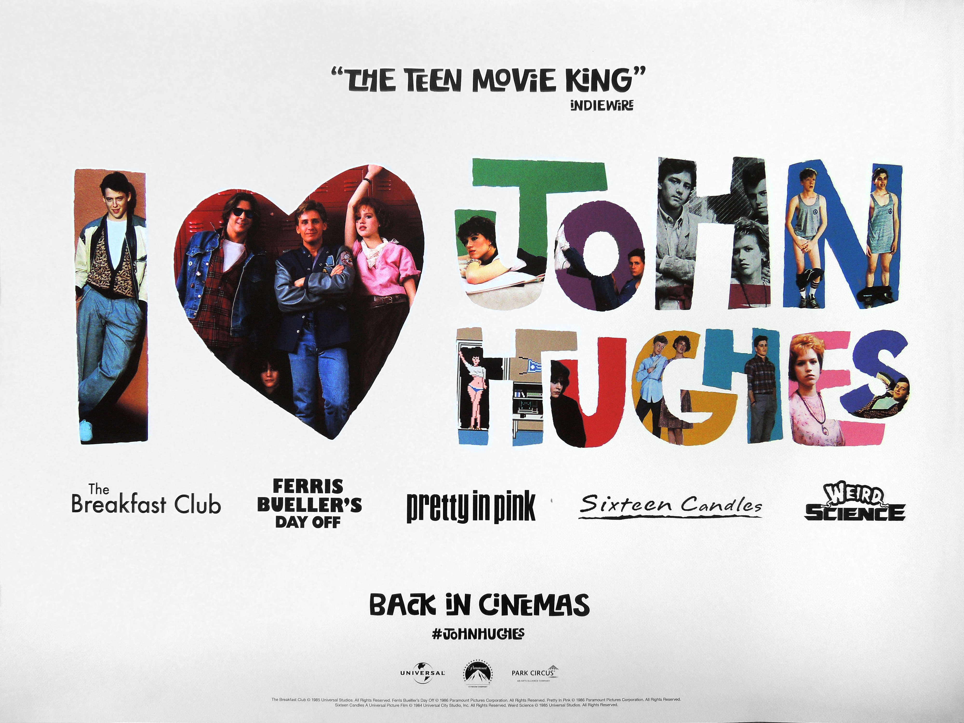 I love John Hughes movie quad poster