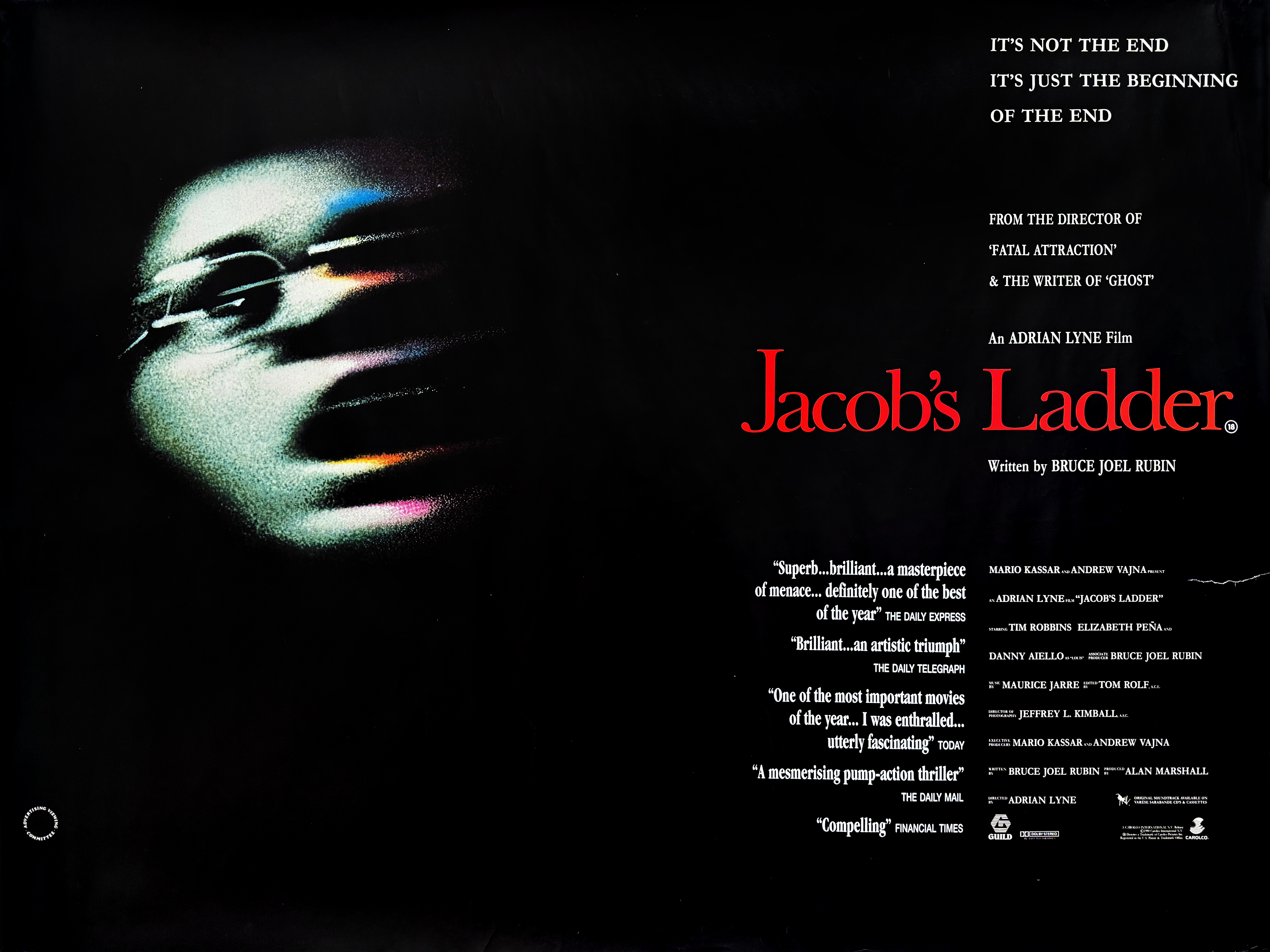 Jacobs Ladder advance movie quad poster