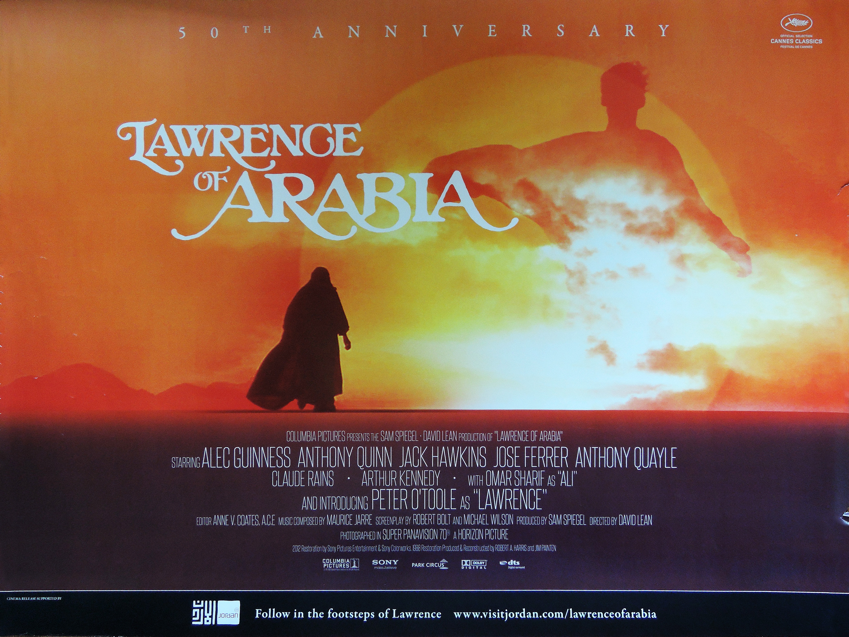 Lawrence Of Arabia 50th Anniversary re-release movie quad poster