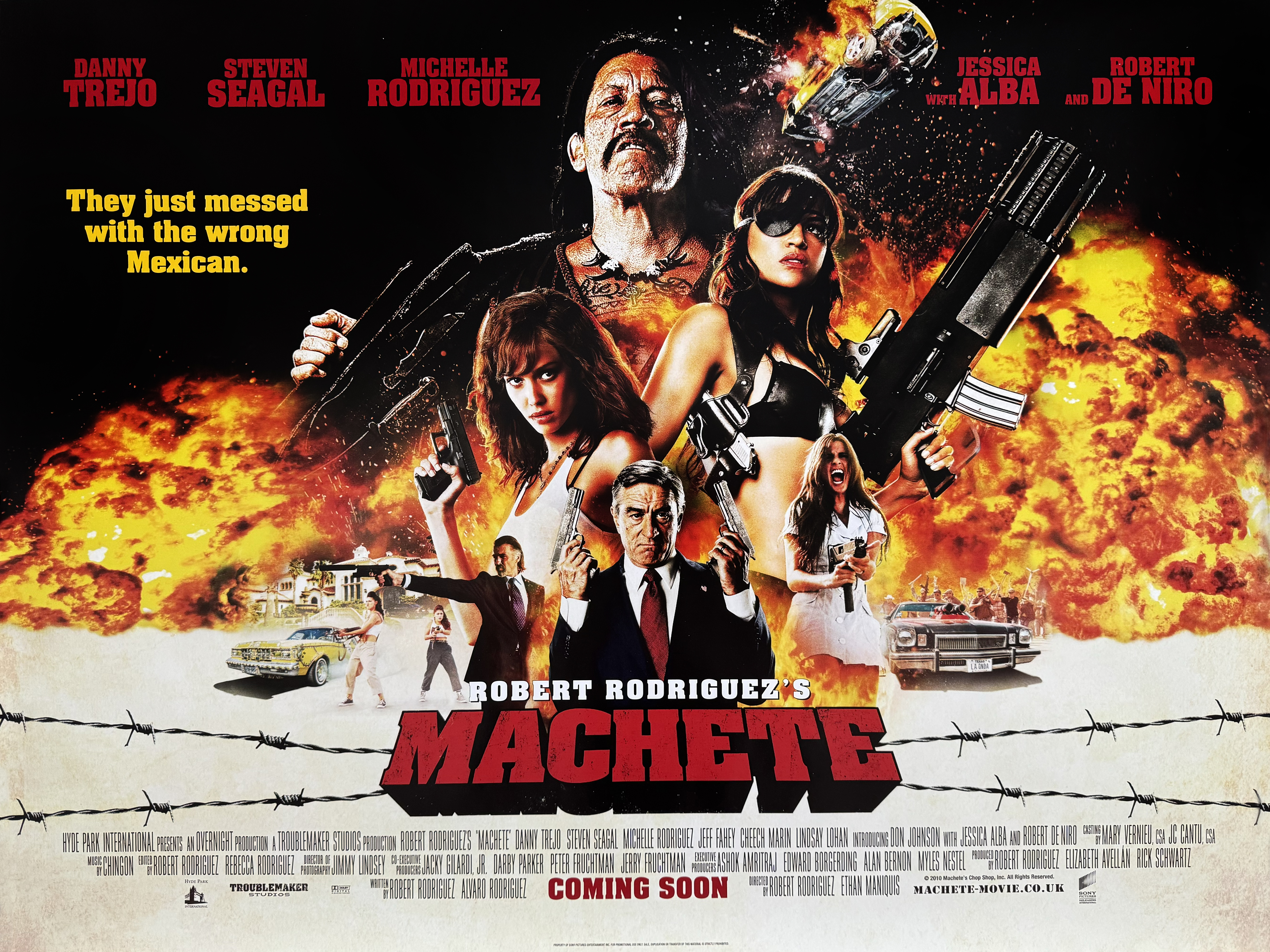 Machete movie quad poster