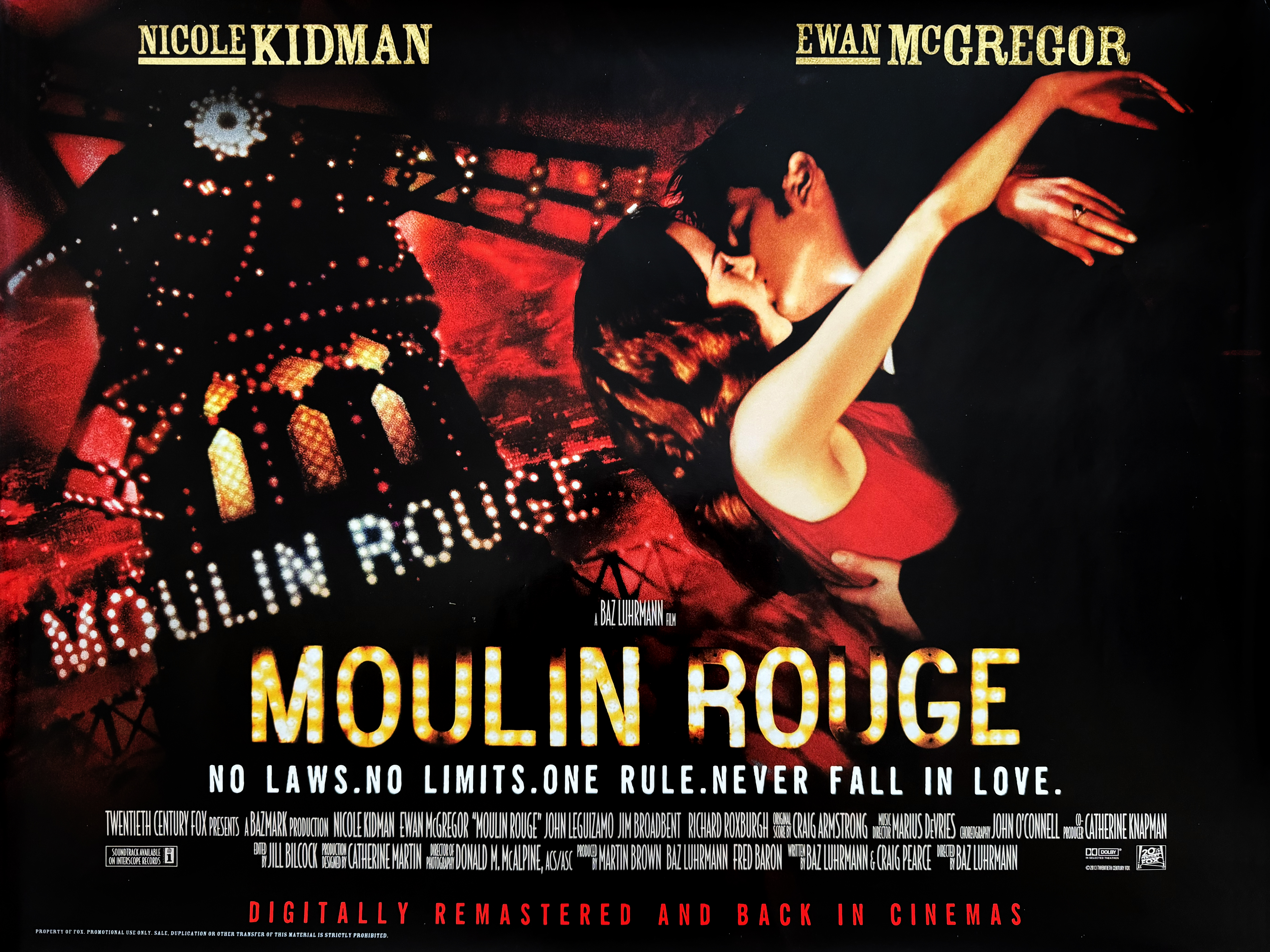 Moulin Rouge movie quad poster