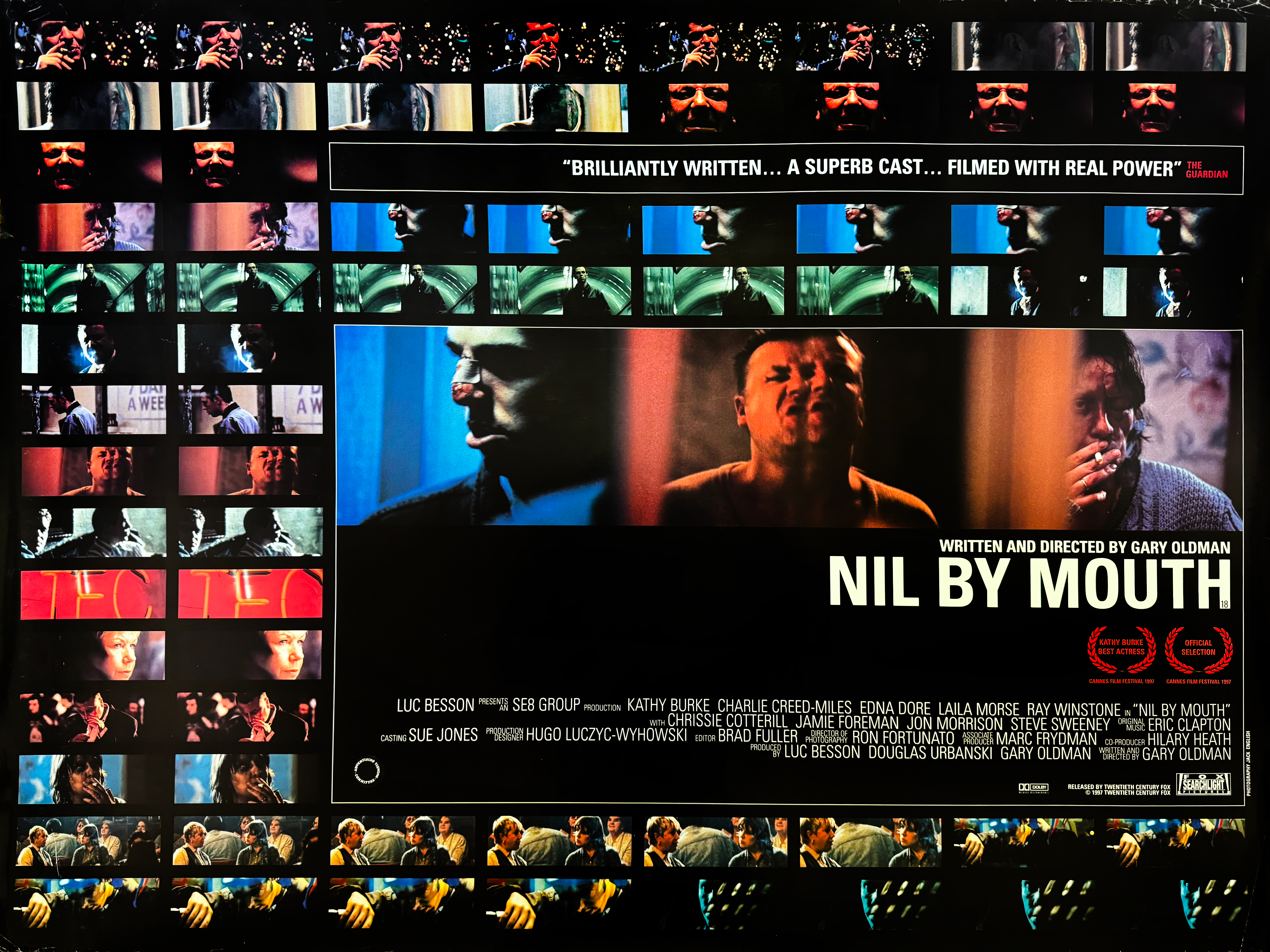 Nil By Mouth movie quad poster