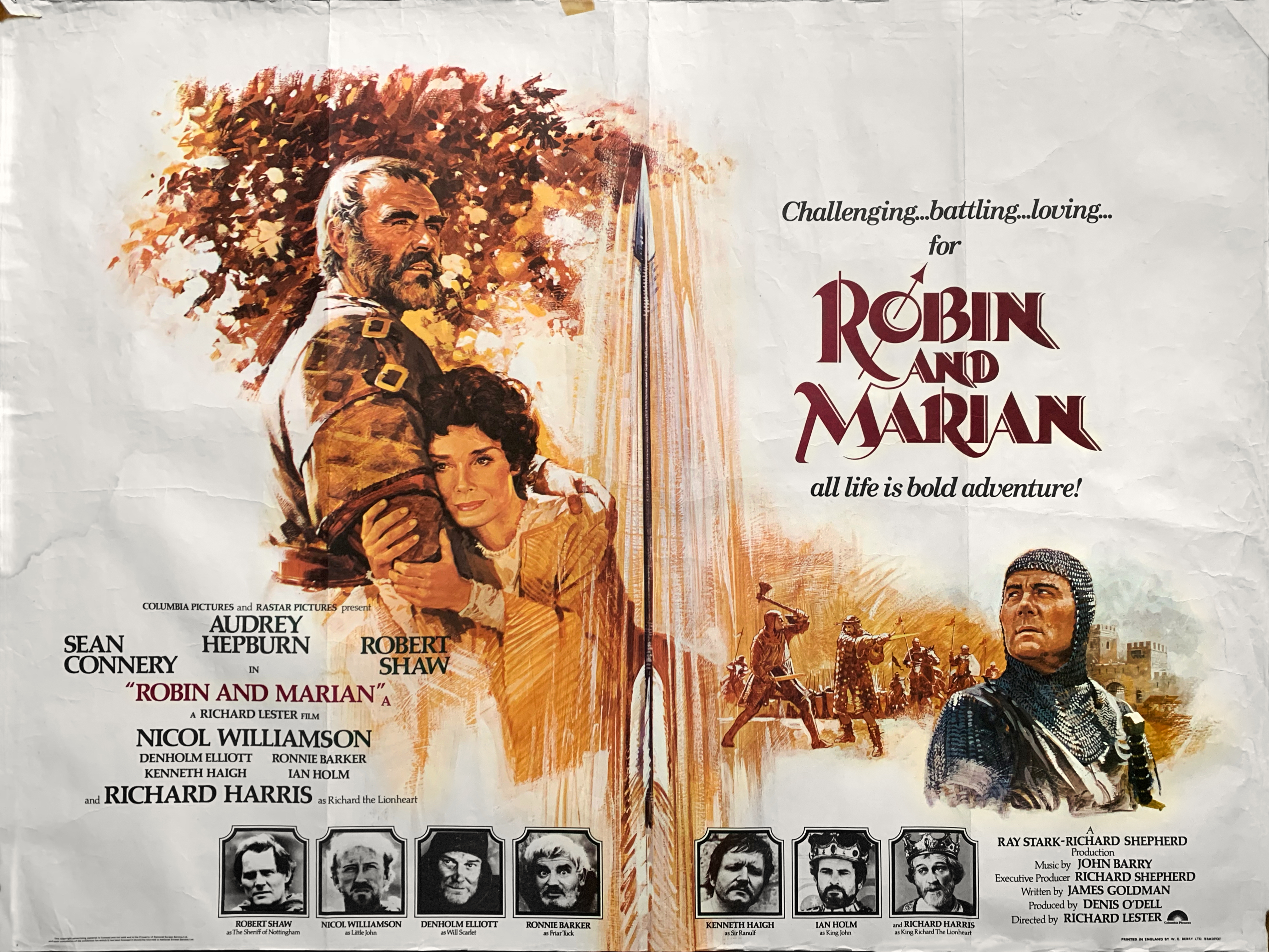 Robin and Marian movie quad poster