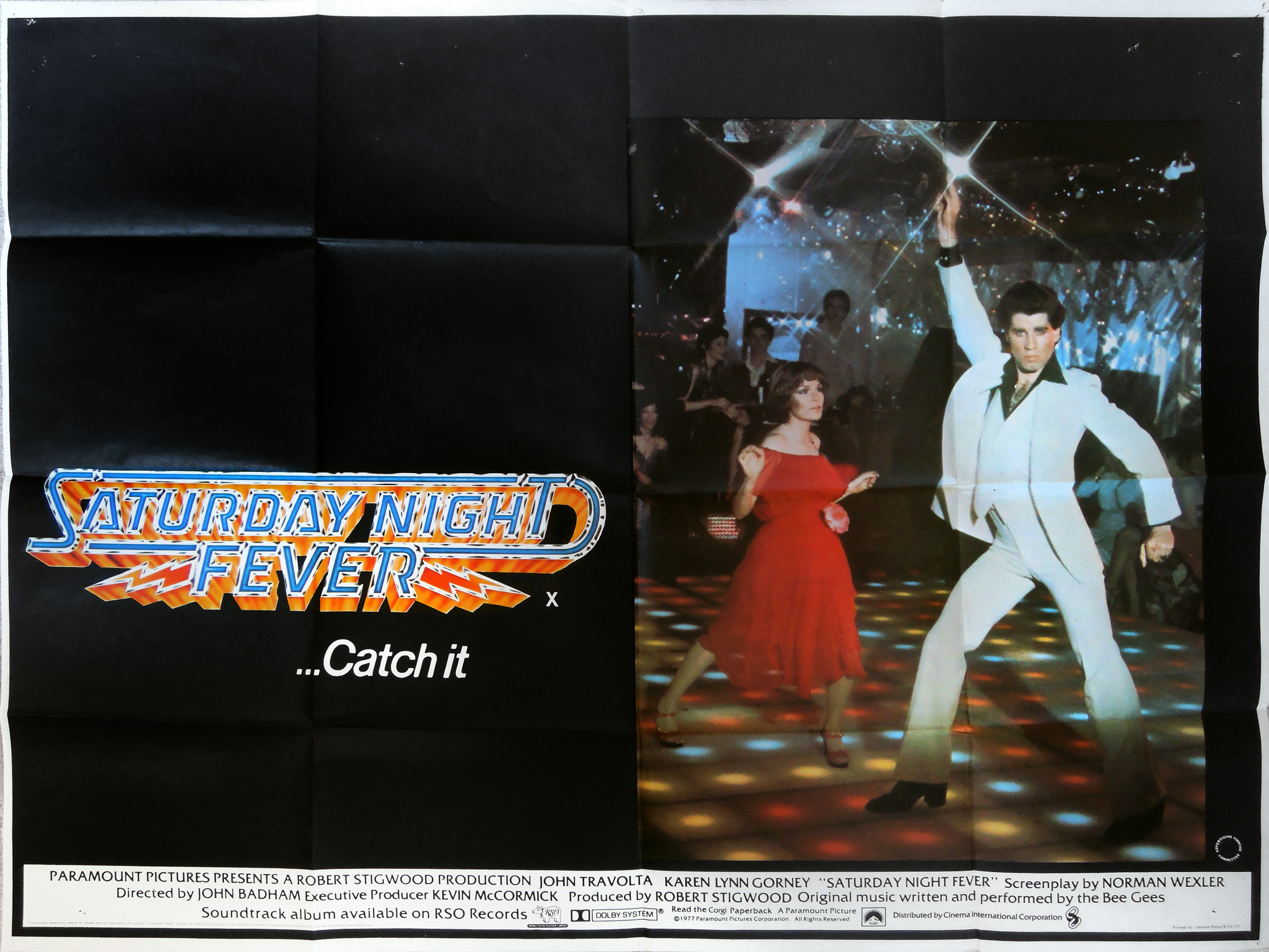 Saturgay Night Fever movie quad poster