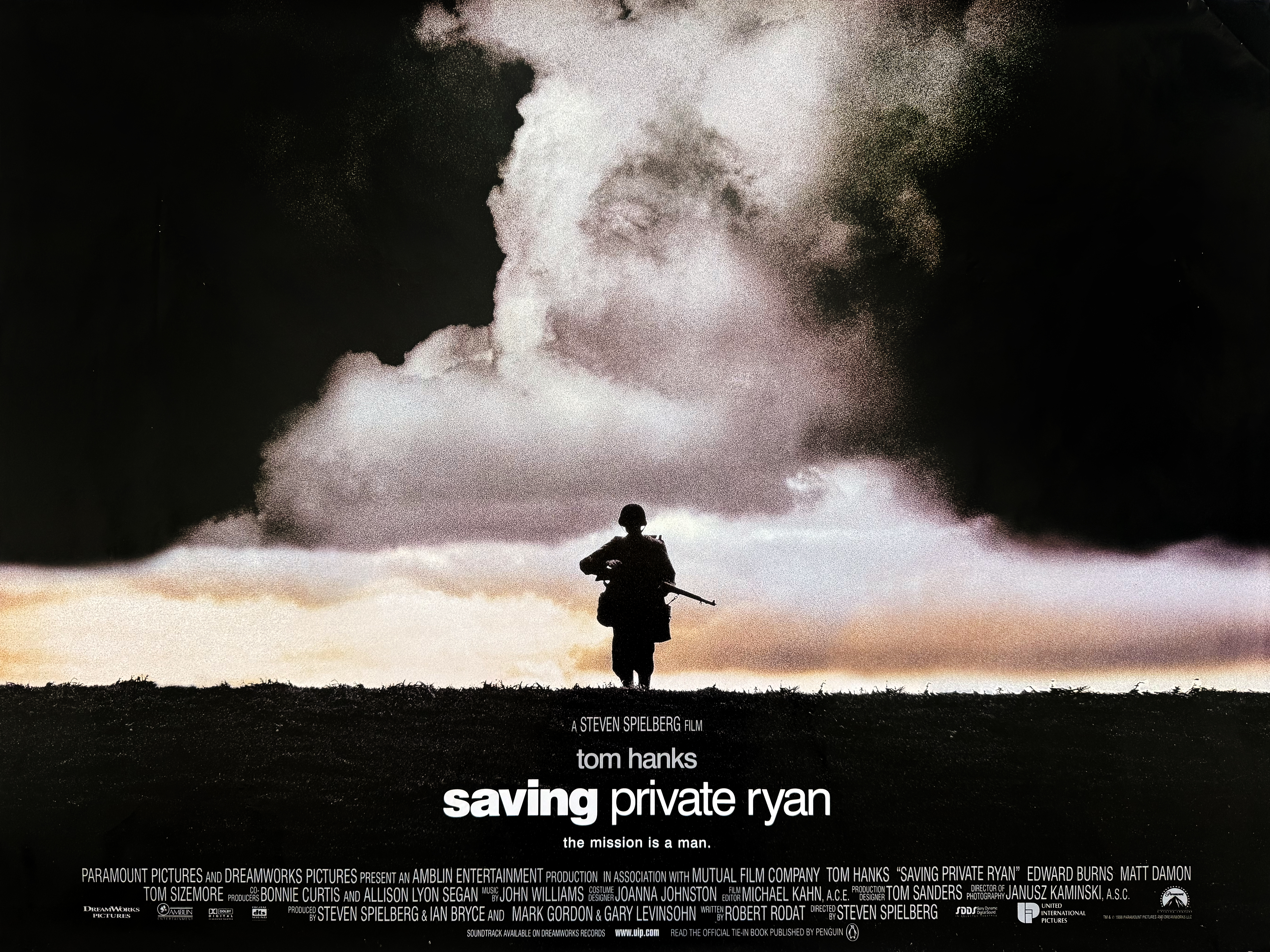 Saving Private Ryan advance movie quad poster