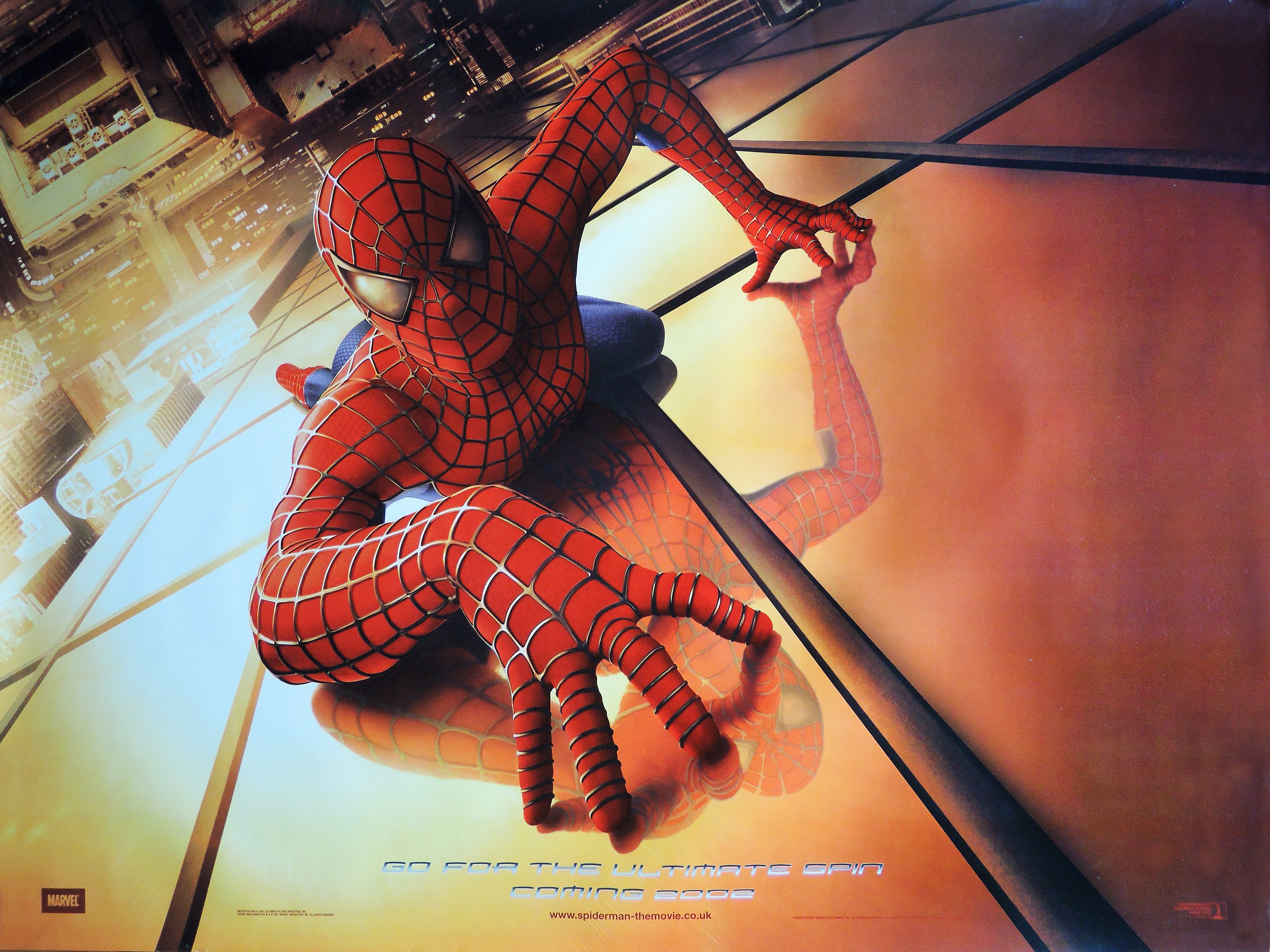Spiderman advance movie quad poster