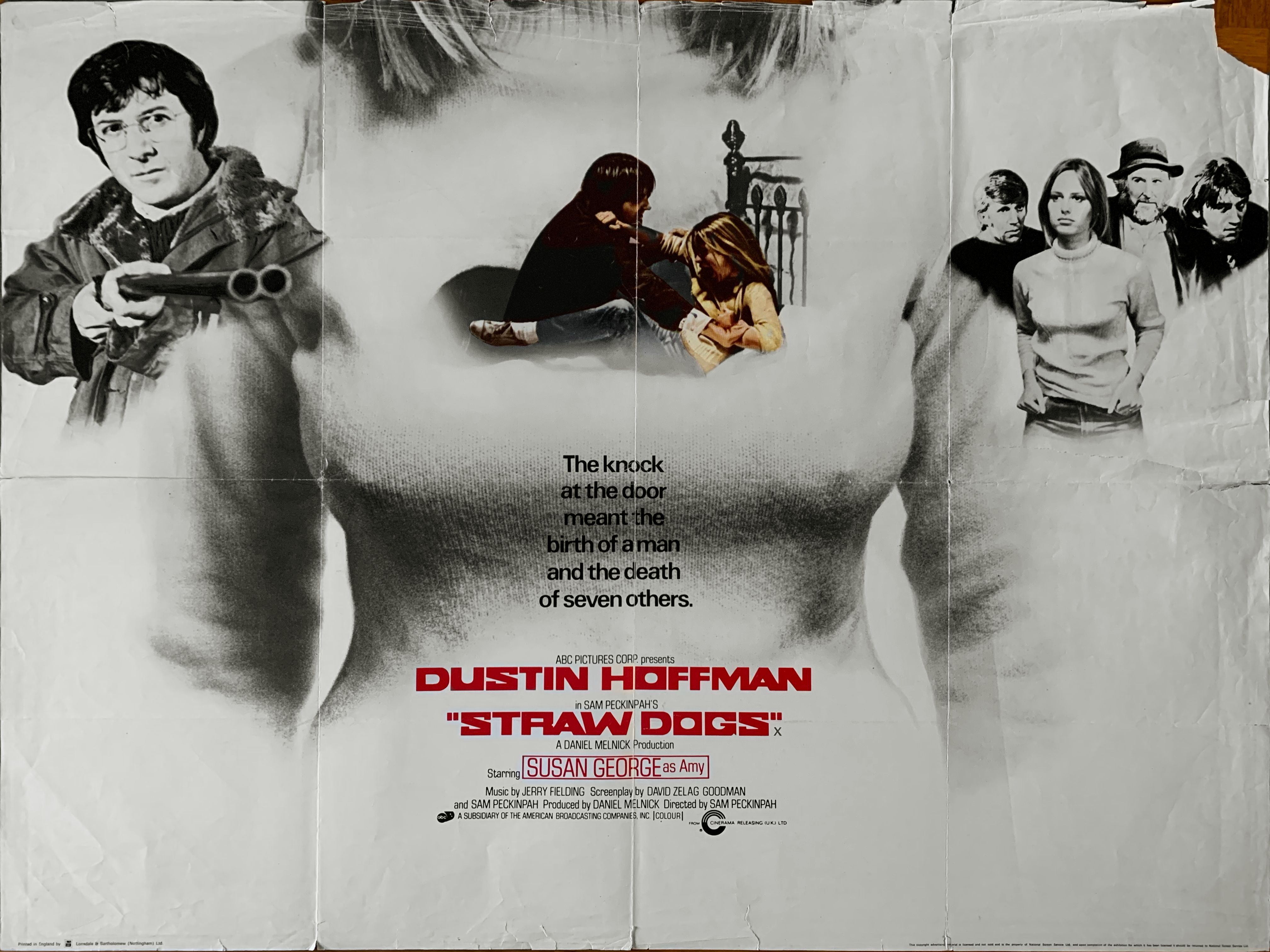 Straw Dogs movie quad poster