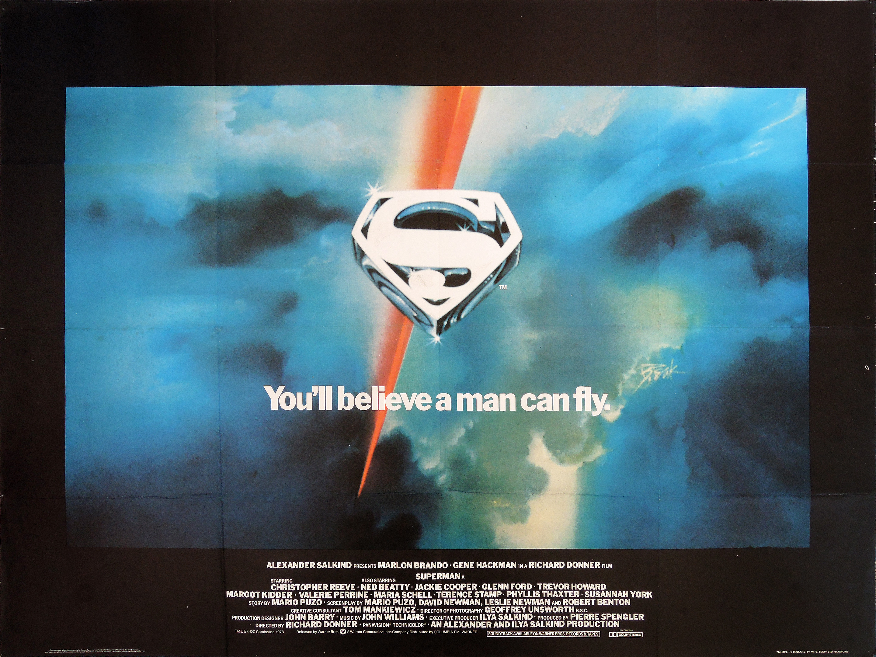 Superman advance movie quad poster