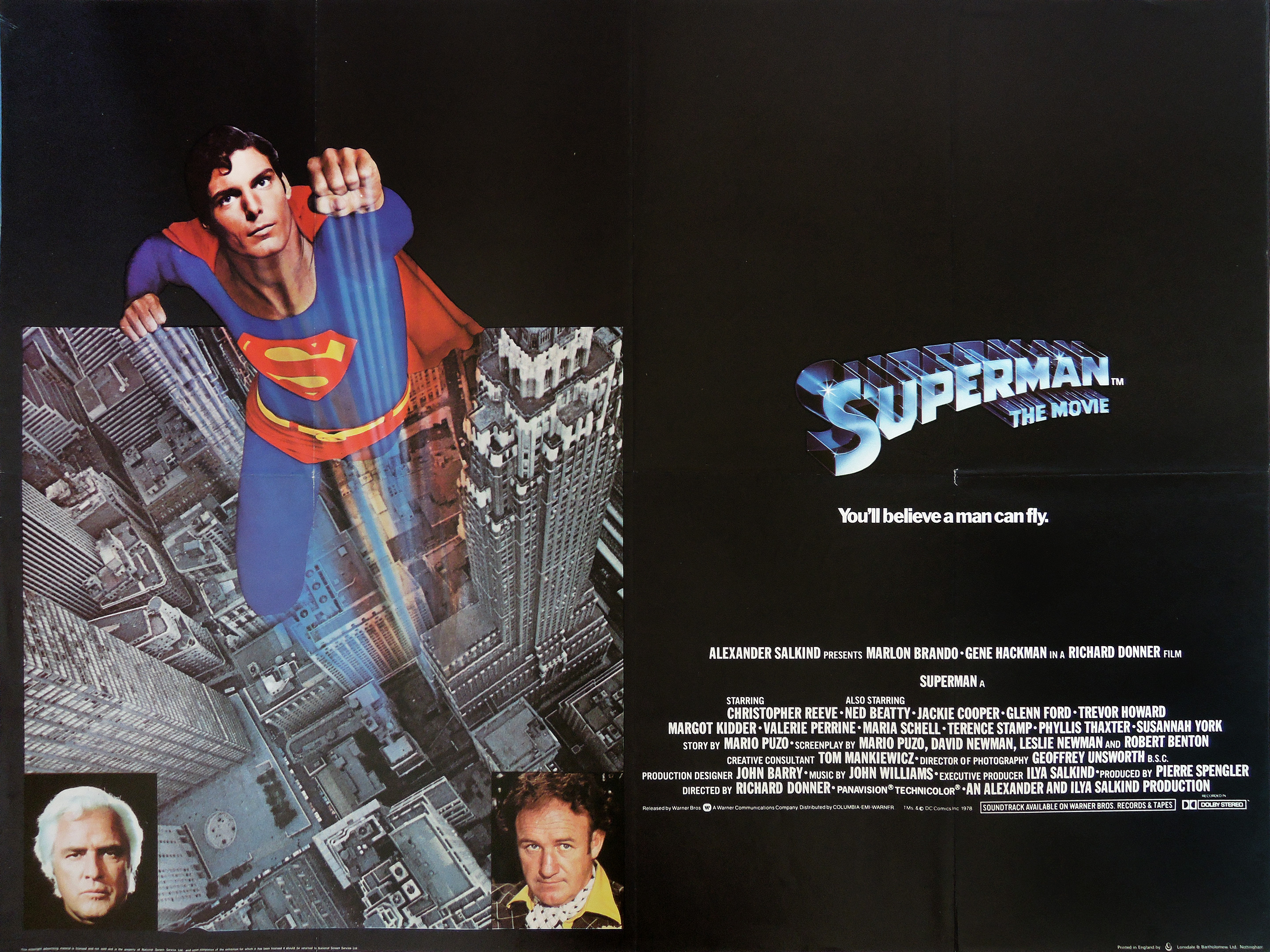Superman the movie quad poster