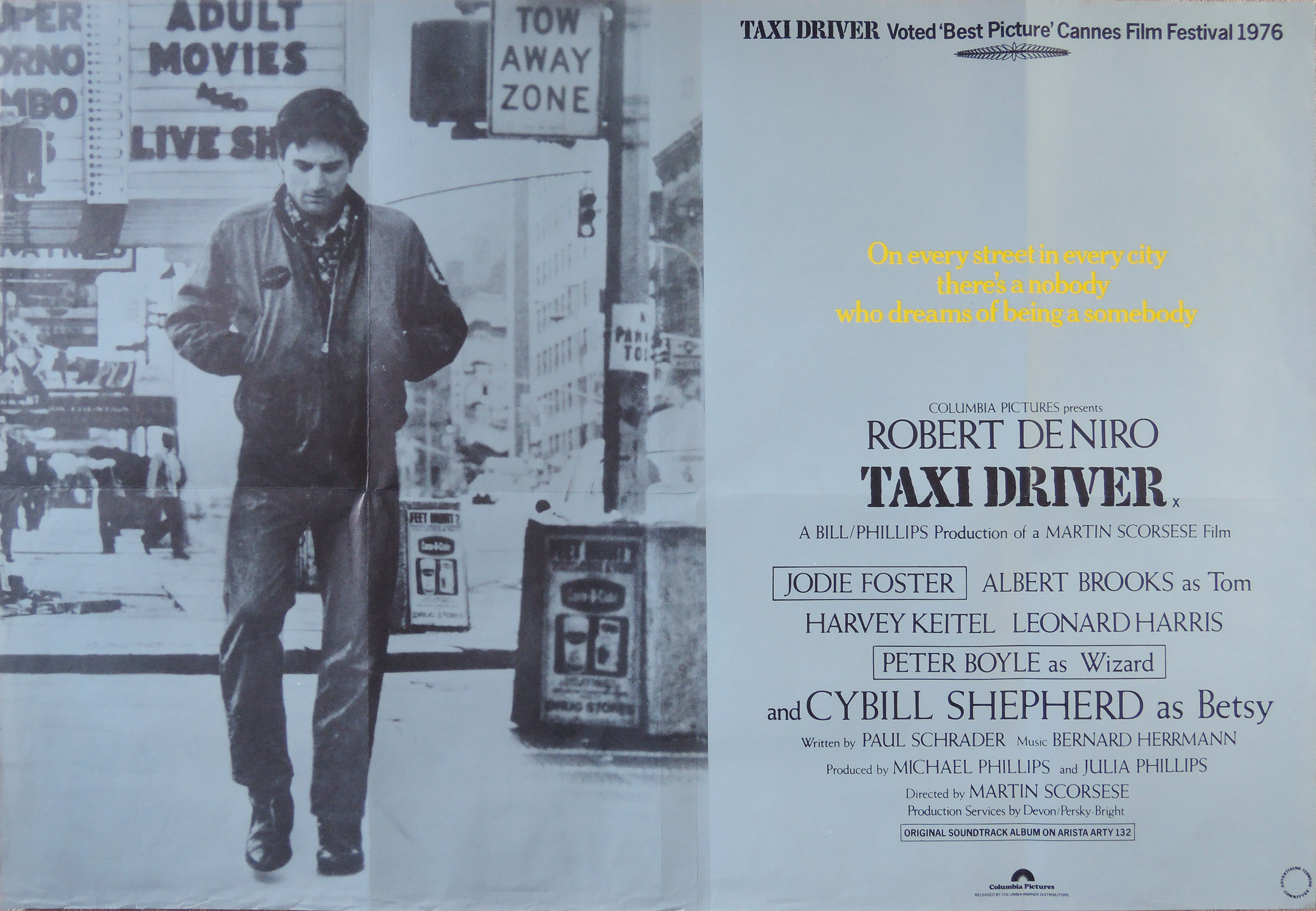 Taxi Driver movie quad poster
