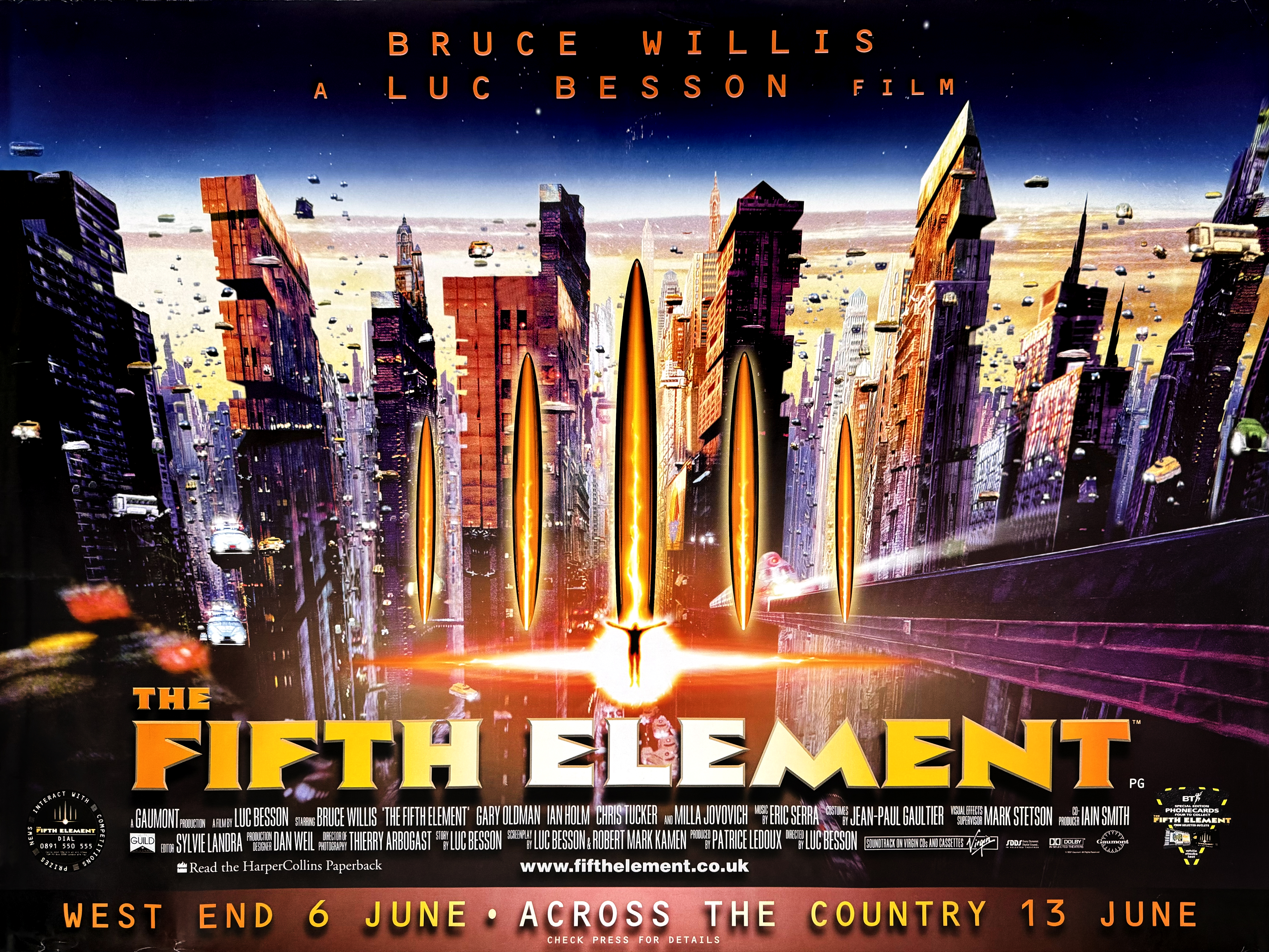 The Fifth Element quad Poster