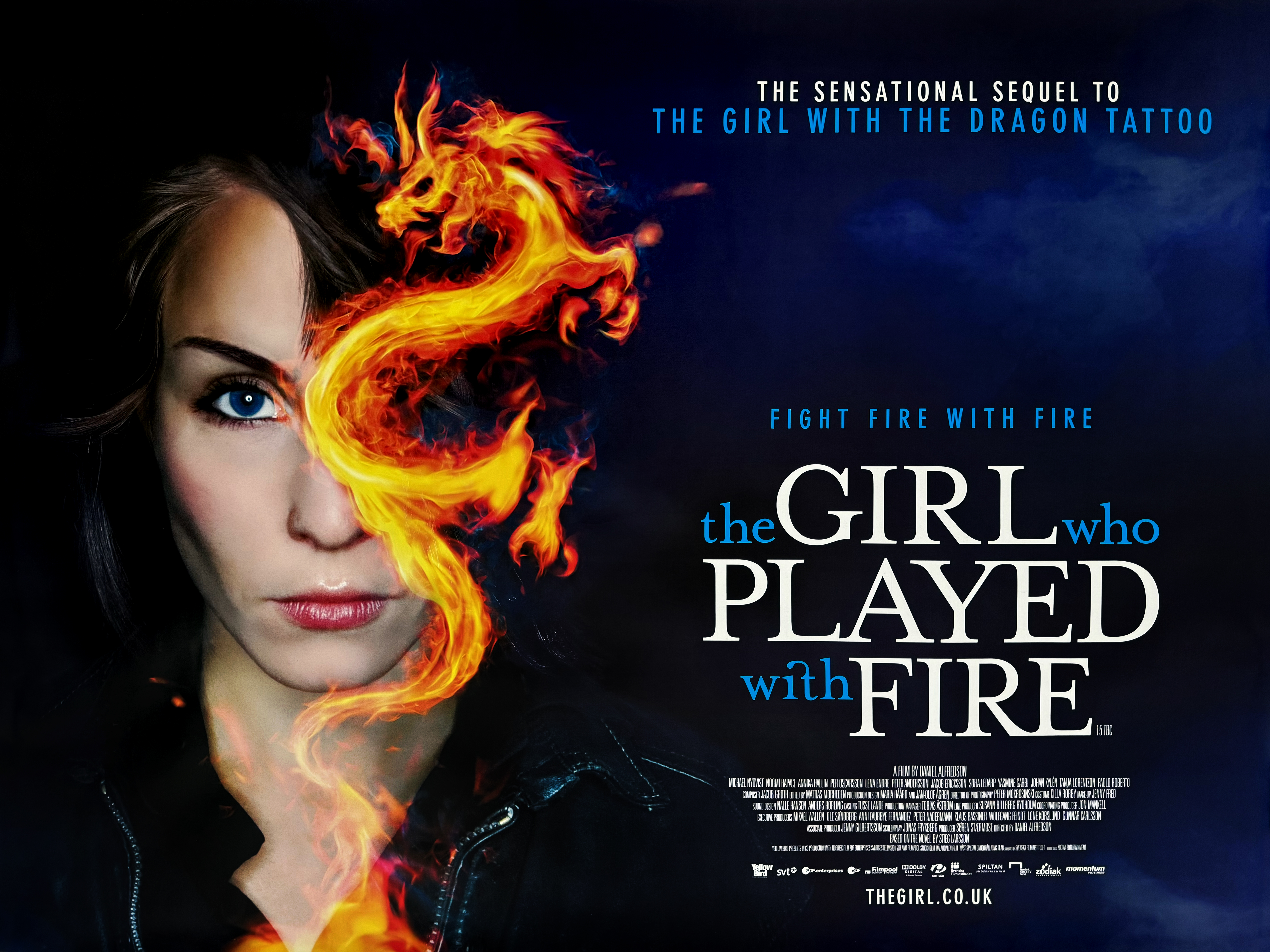The Girl Who Played With Fire movie quad poster