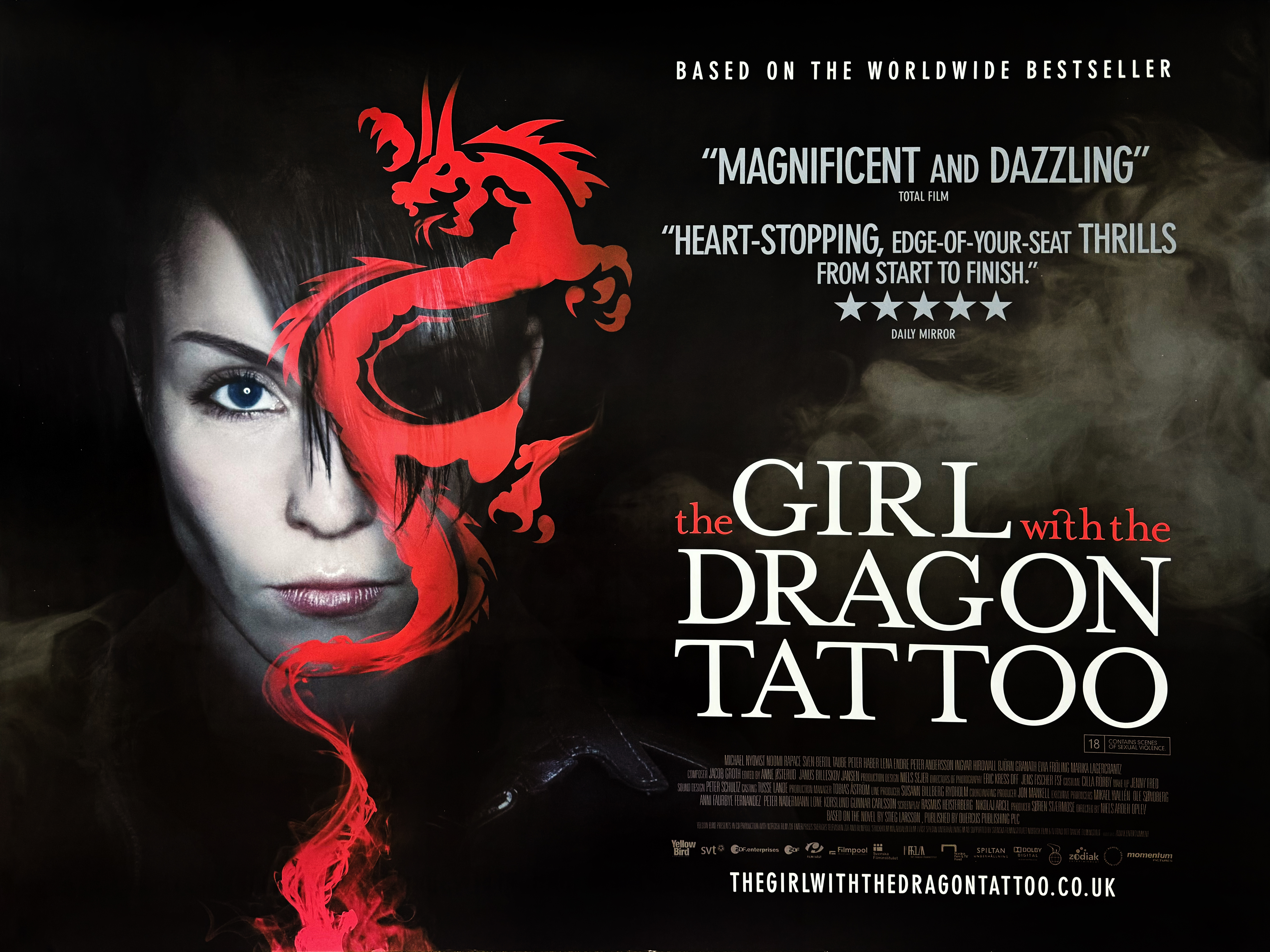 The Girl With The Dragon Tattoo quad poster