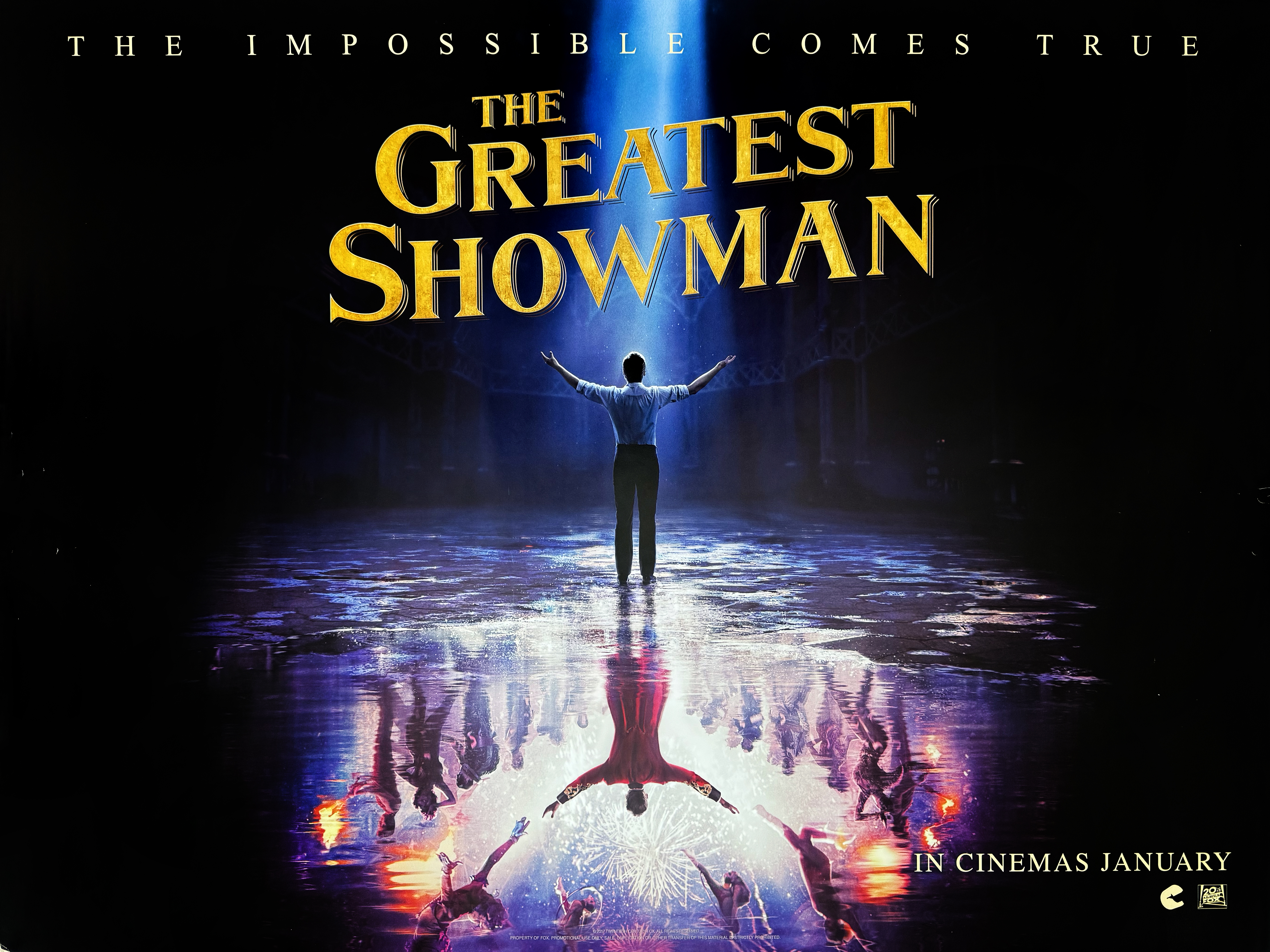 The Greatest Showman advance movie quad poster
