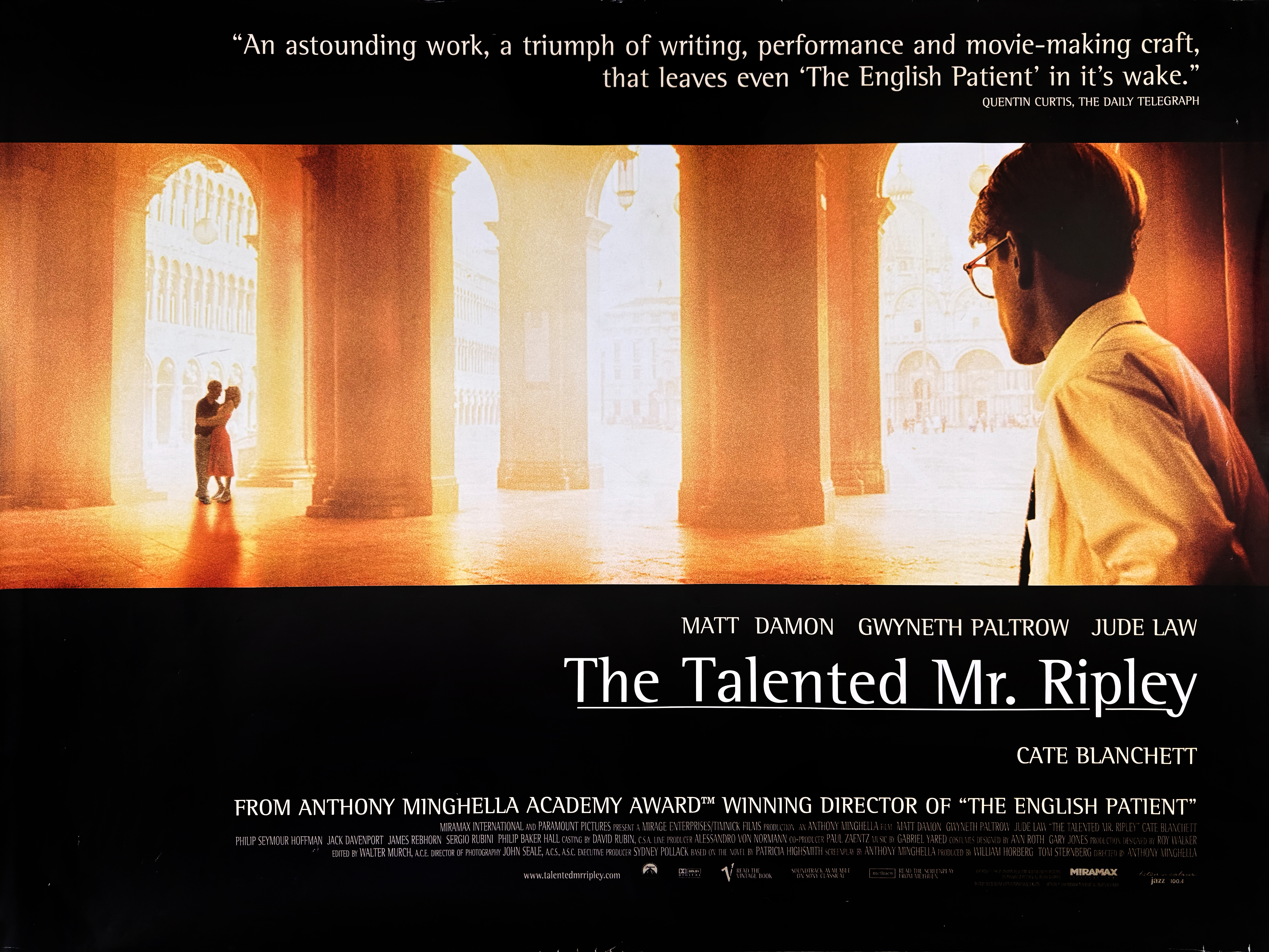 THE TALENTED MR RIPLEY movie quad poster