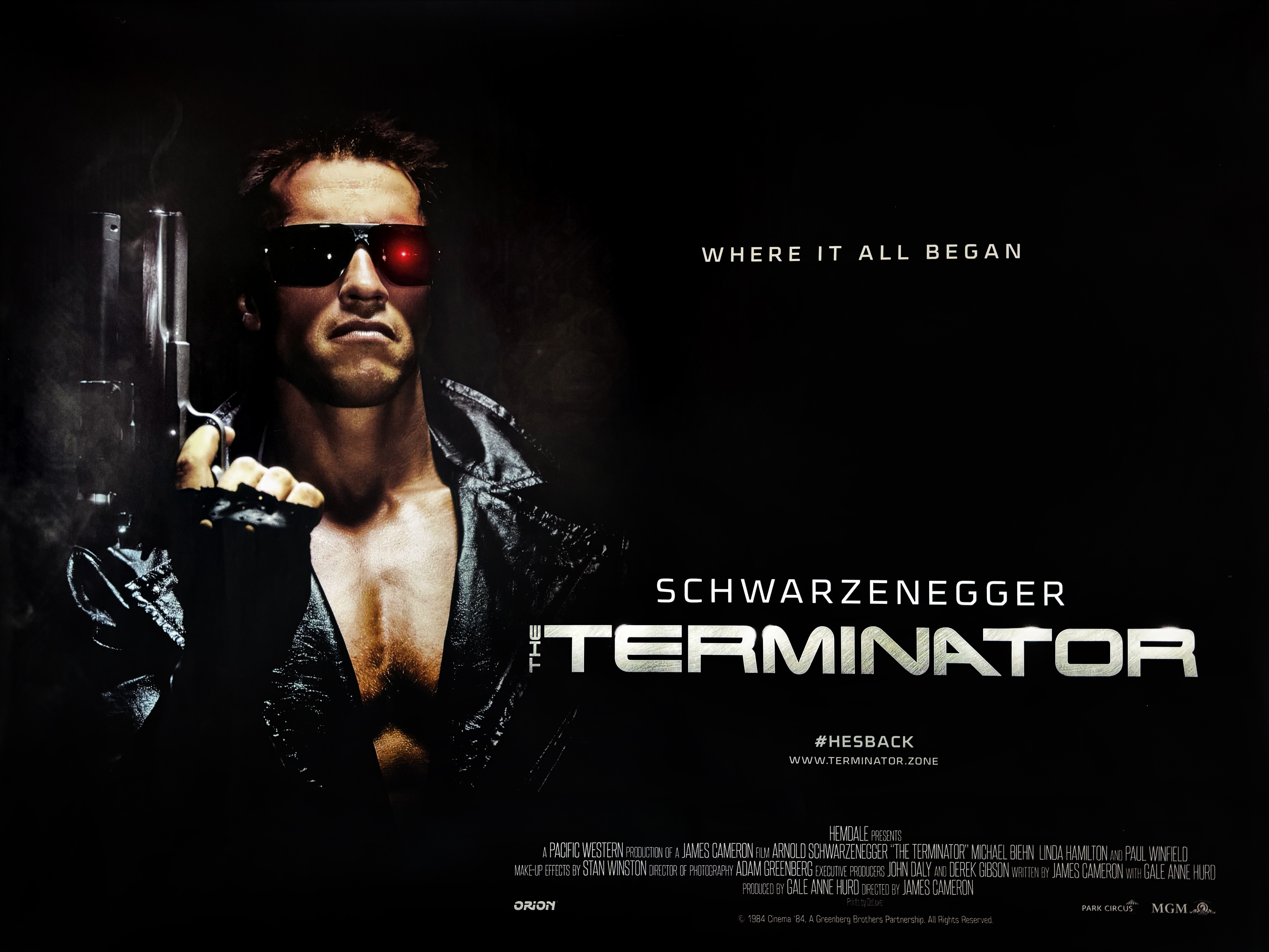 The Terminator movie quad poster
