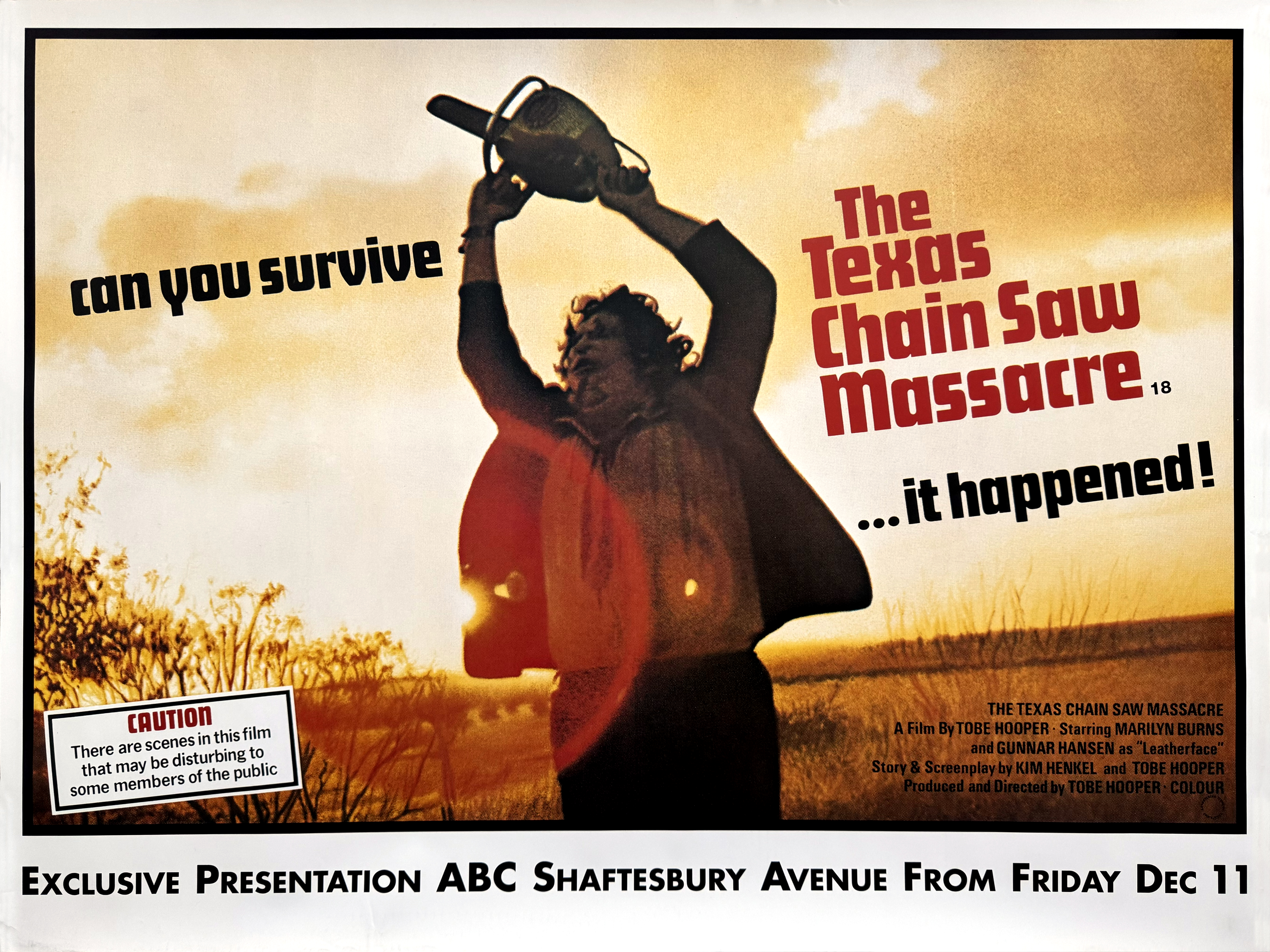 The Texas Chainsaw Massacre movie quad poster