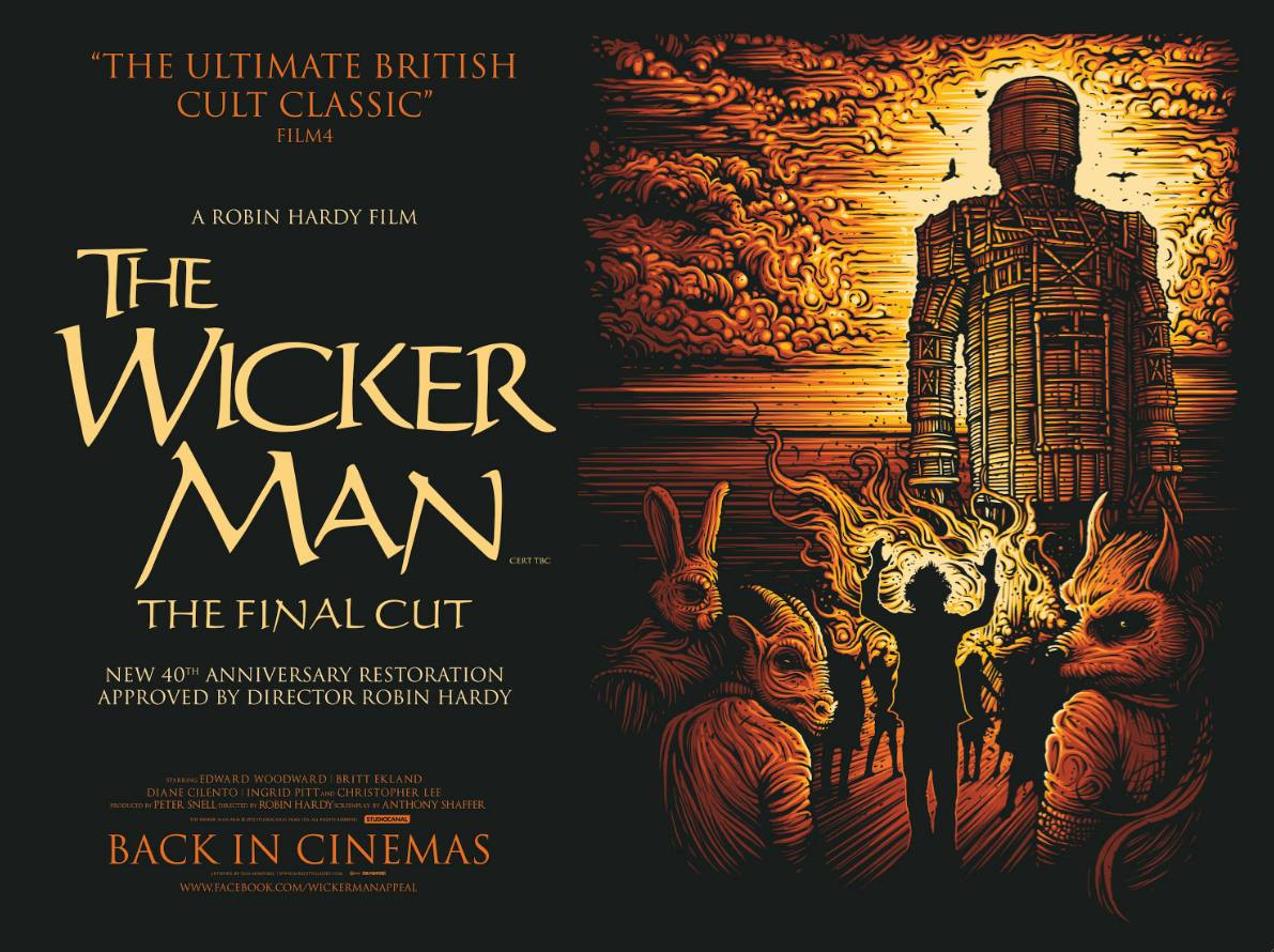 The Wicker Man 40th anniversary re-release quad poster