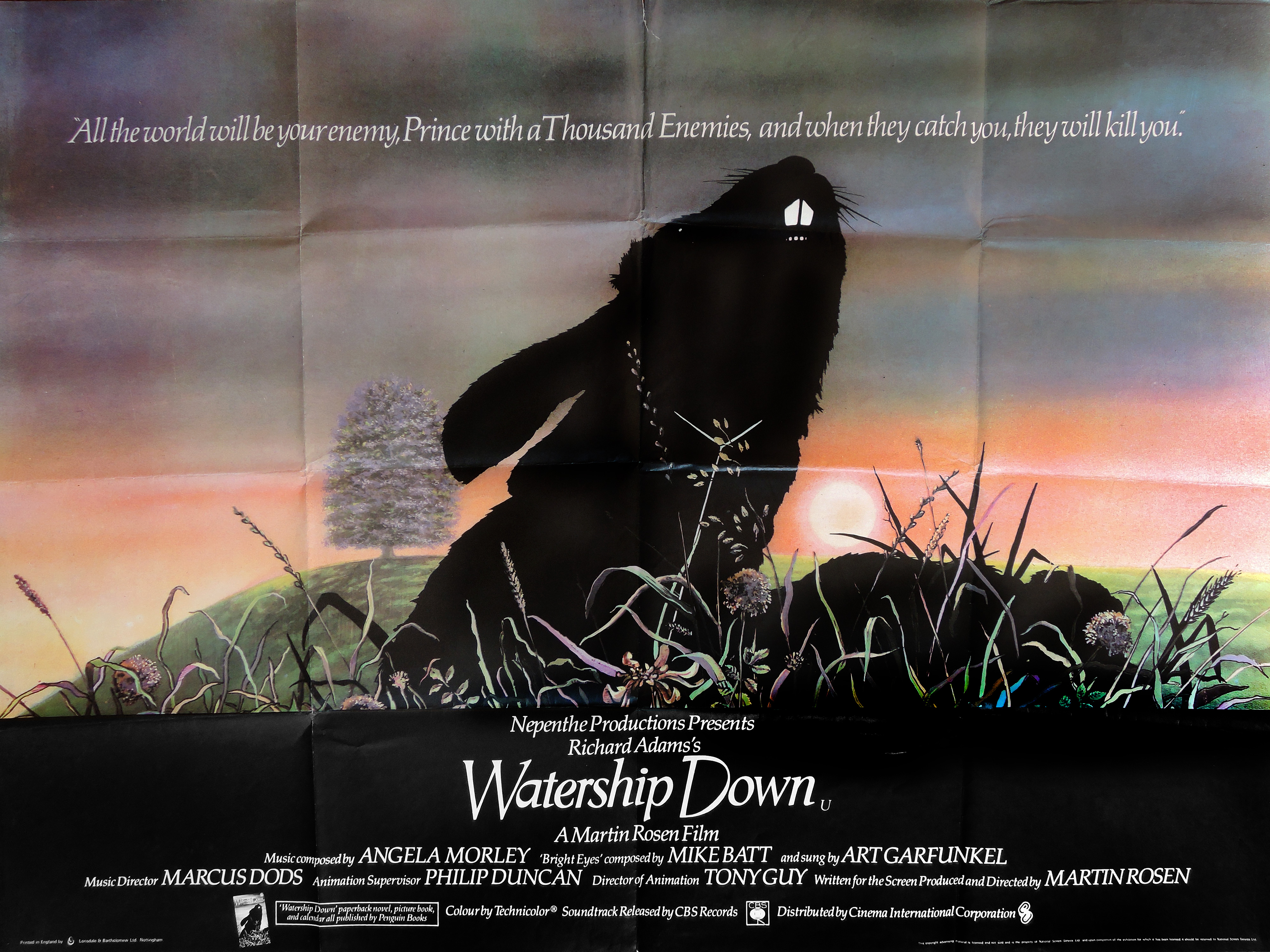 Watership Down film quad poster
