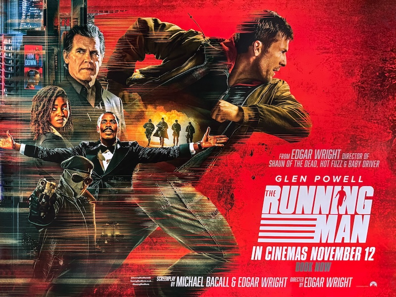 The Running Man - original 2025 movie quad poster